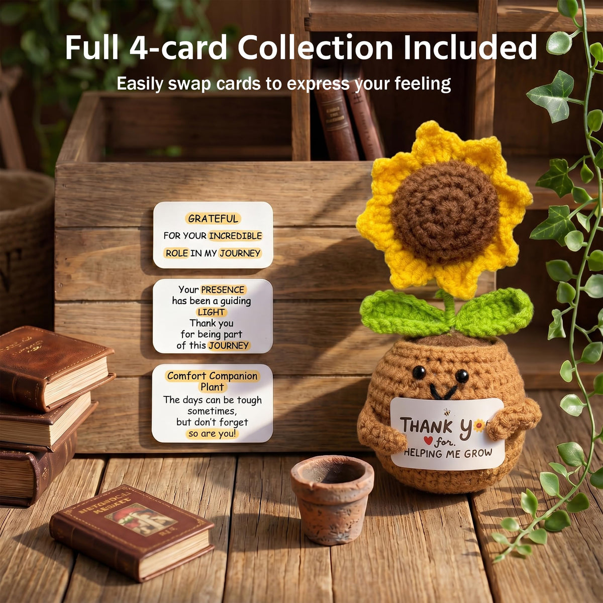 2 in 1 Personalized Glass Drinking Cup and Emotional Support Crochet Office Desk Sunflower Decor Women Paraprofessional Appreciation Admin Day Coworker Friend Thank You Gifts Social Worker Teacher A