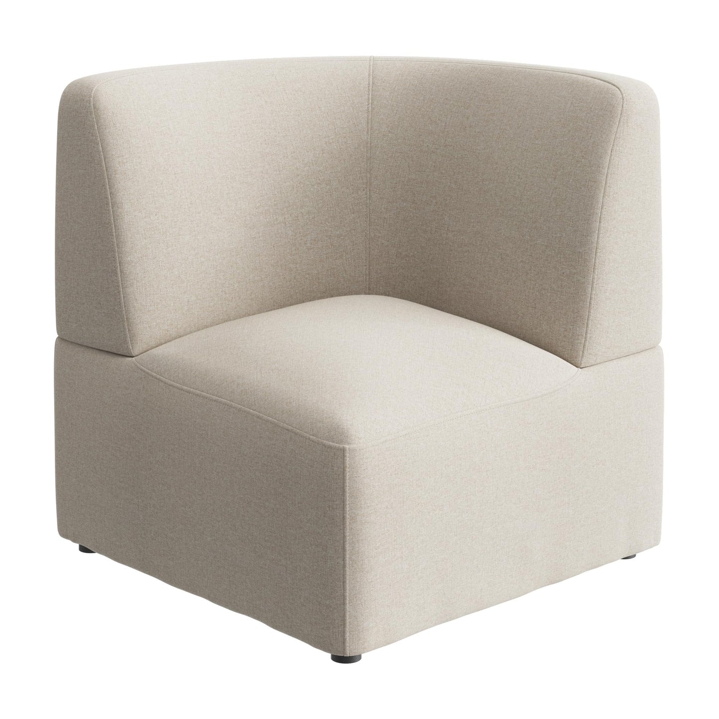 Bush Business Furniture Modular Corner Lounge Chair, Guest Seating for Lobby or Reception Area, Assemble Collection, Oat Fabric