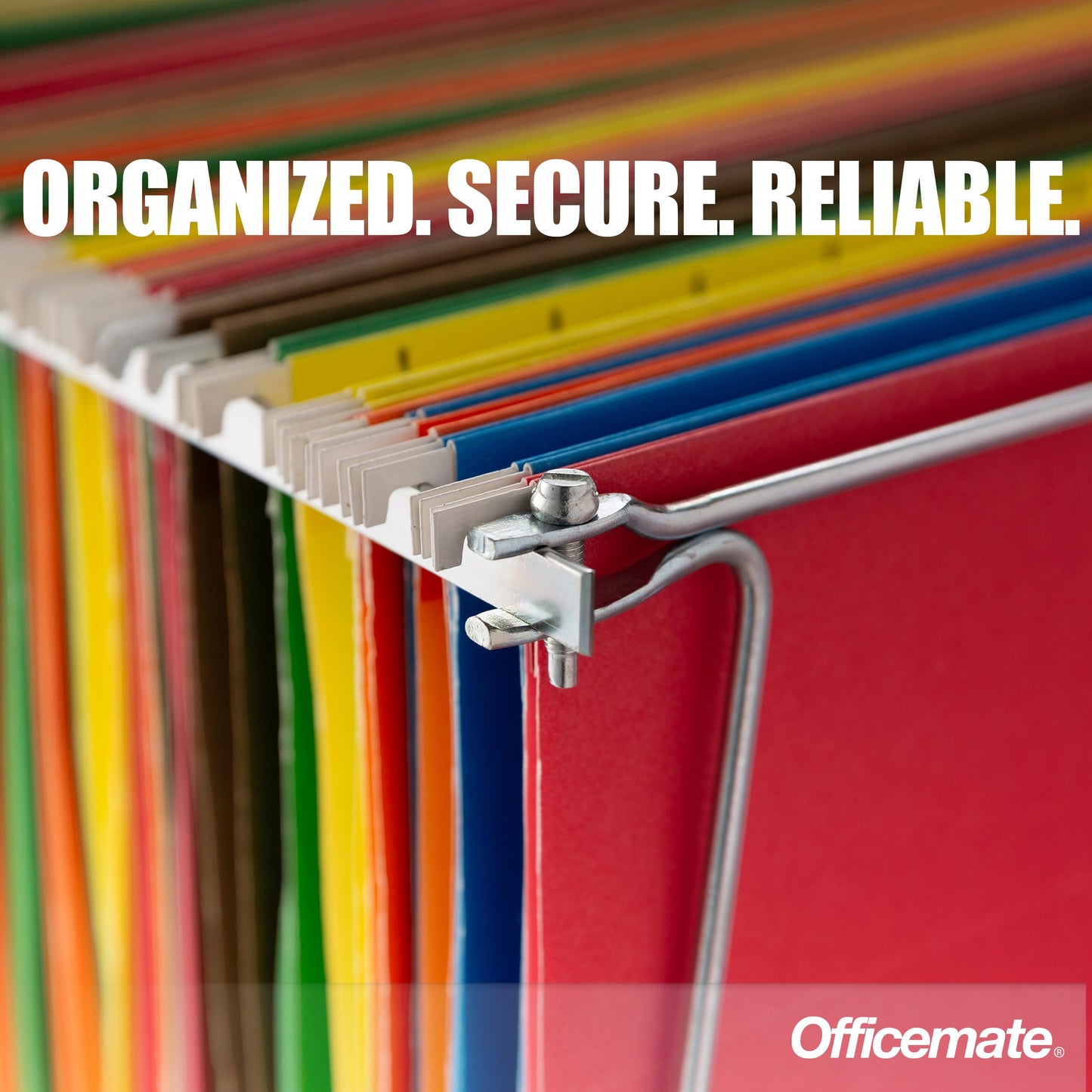 Officemate Hanging File Frame, Letter Size, Adjustable 14 to 18-Inches, 2 Count (Pack of 1),Silver, 91990