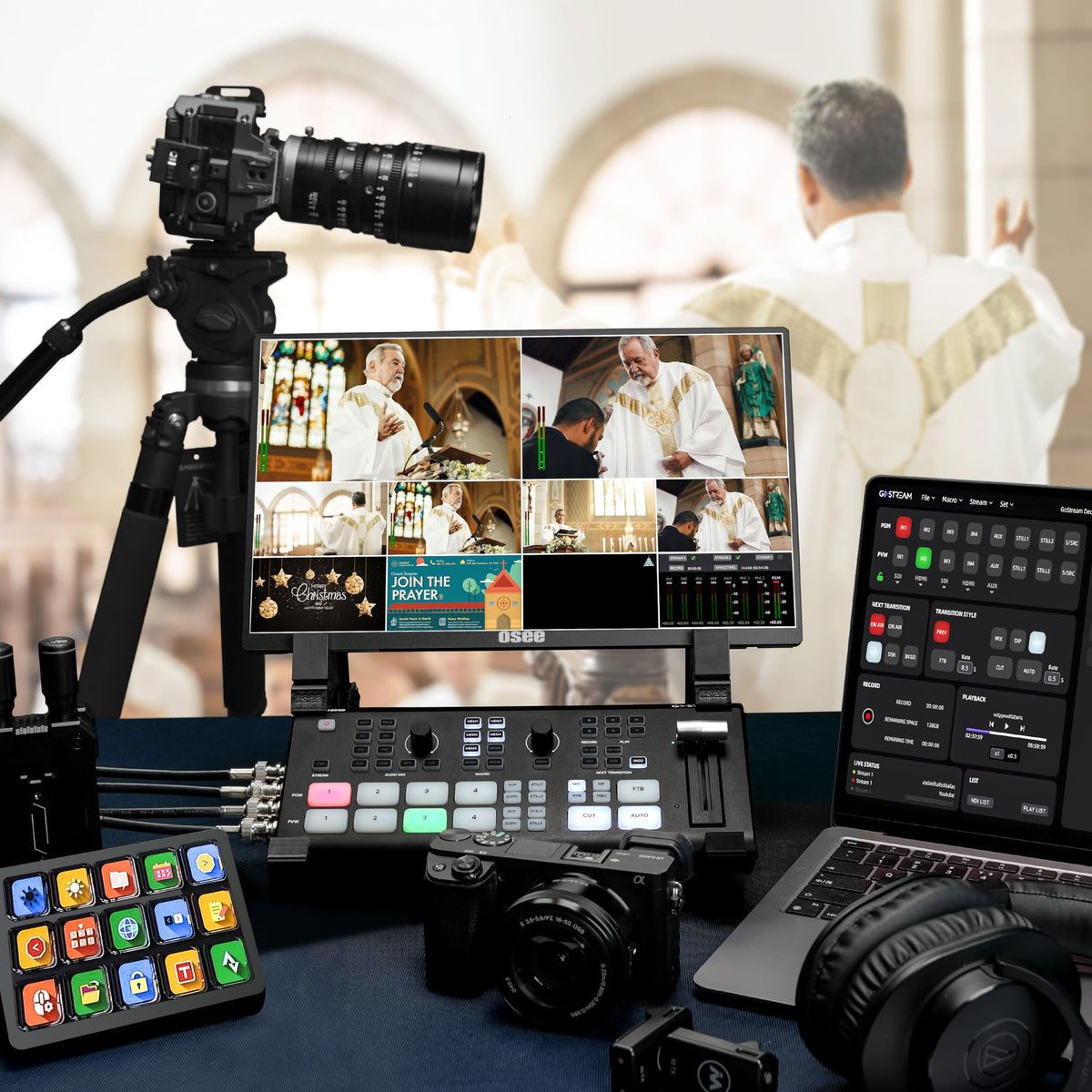 Osee GoStream Duet Multiple Camera SDI and HDMI Live Stream Video Mixer Switcher