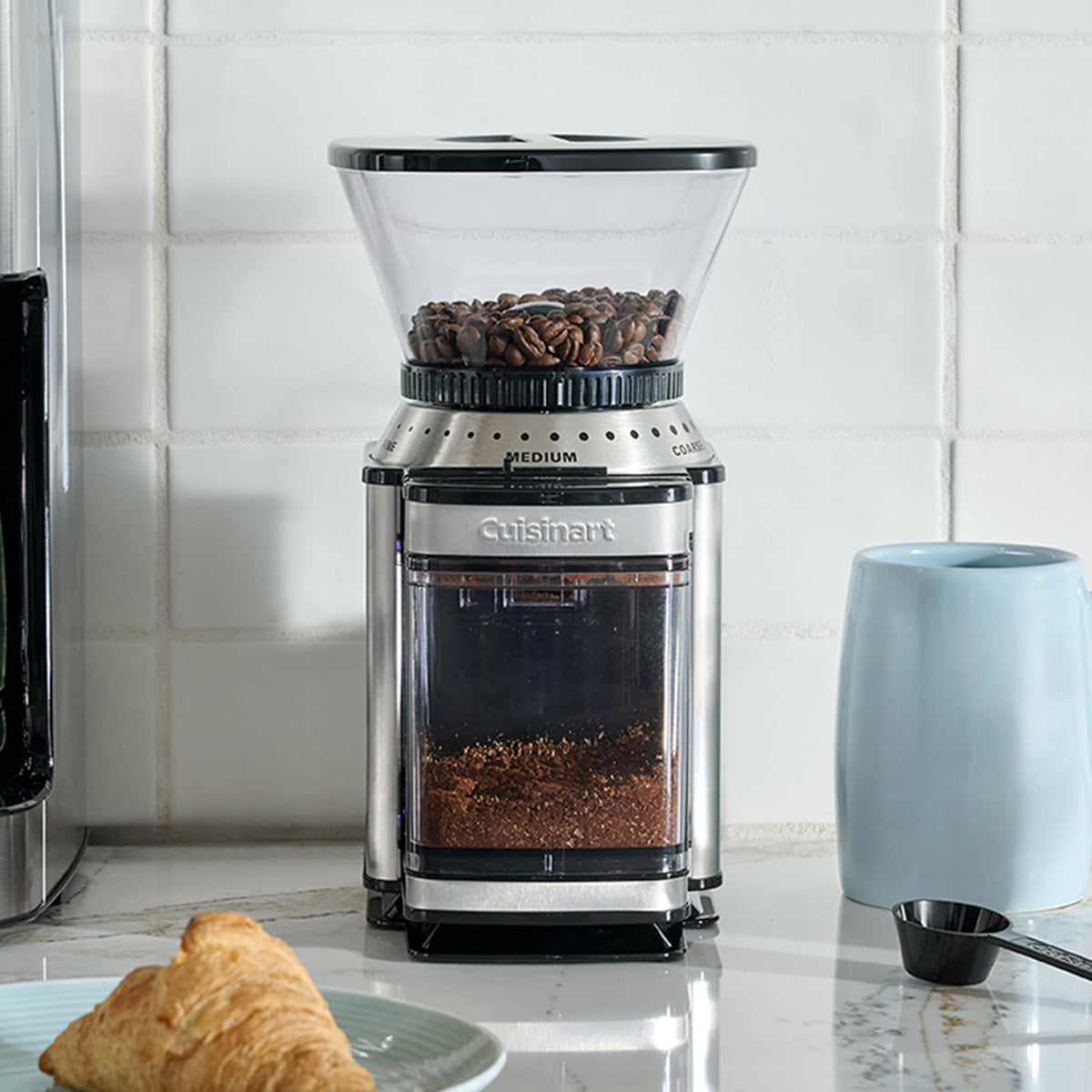 Cuisinart Coffee Grinder, Electric One-Touch Automatic Burr Coffee Grinder with 18-Position Grind Selector, Cup Size Selector for 4 – 18 Cups, DBM-8P1, Black Stainless