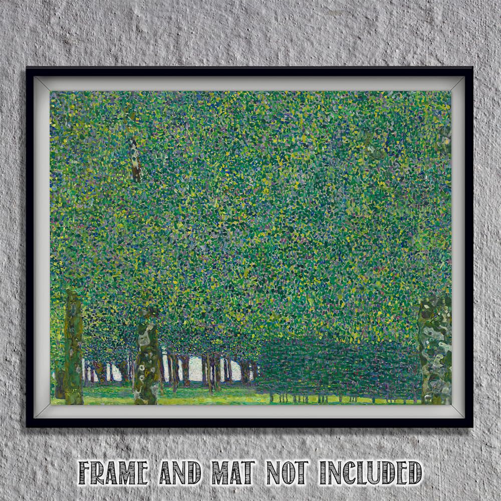 Gustav Klimt The Park 11x14 Unframed Print – Nature-Inspired Fine Art Reproduction, Abstract Forest Painting for Peaceful Home, Office, or Meditation Space Décor