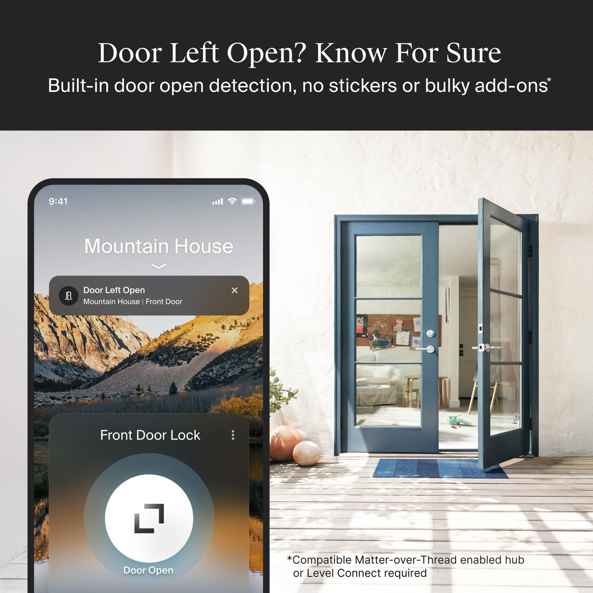 Level Lock Pro - World’s Smallest, Fastest, Innovative Smart Lock - Matter-Over-Thread Deadbolt Plus Apple Home Key - Keyless & Remote Access via Apple, Alexa, Google Home, SmartThings (Satin Nickel)