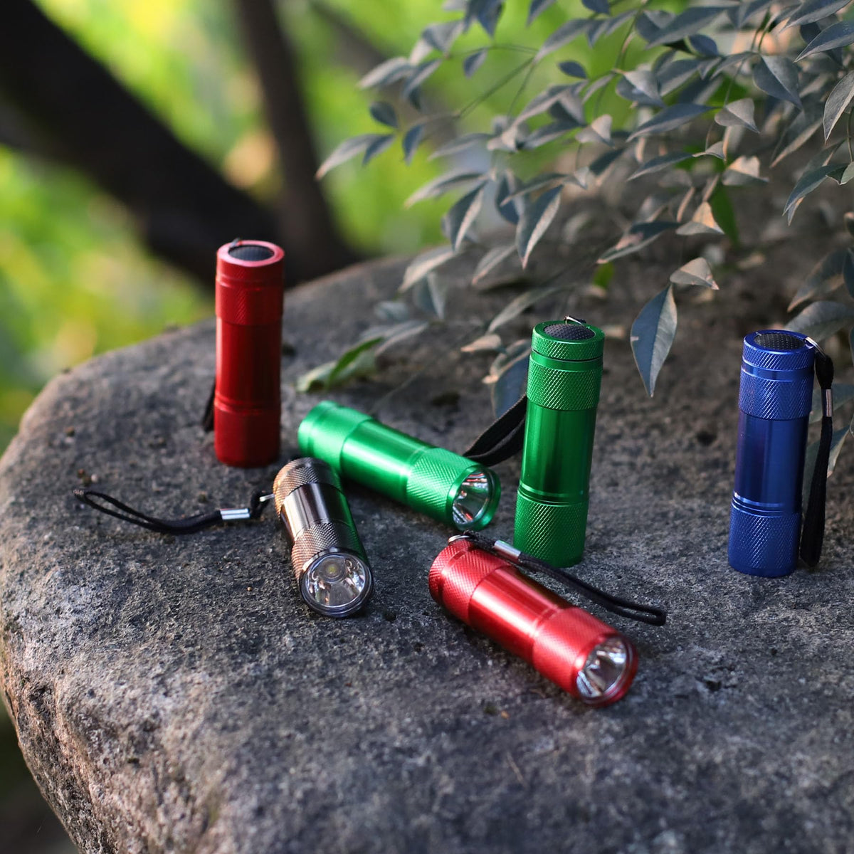FASTPRO 20-Pack Aluminum 6-LED Flashlights Set with Lanyard and AAA Batteries Included and Pre-Installed