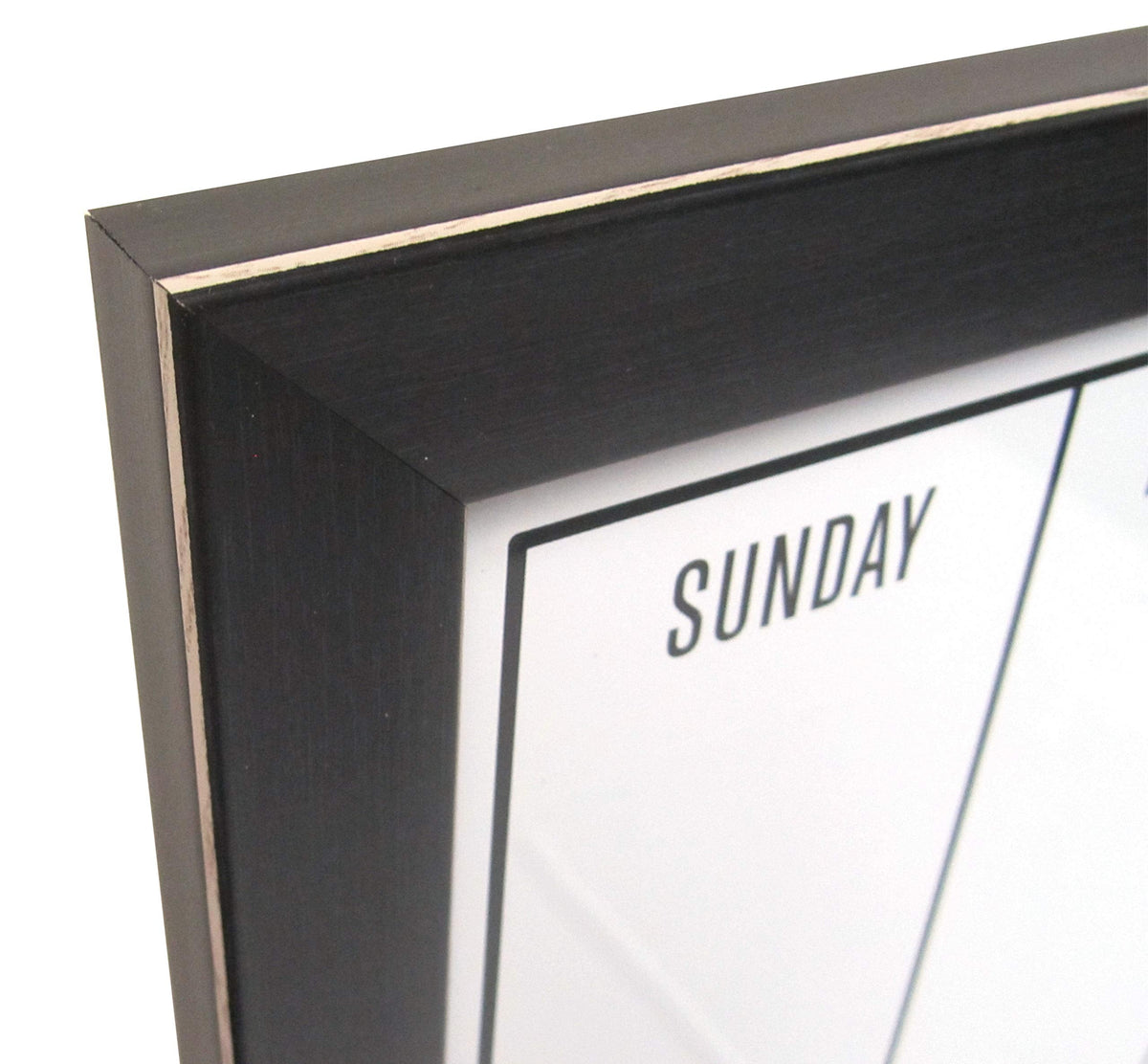 DesignOvation Wyeth Framed Magnetic Dry Erase Weekly Calendar, Black
