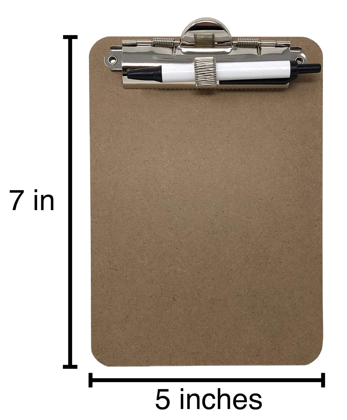 Trade Quest Mini Clipboard 5'' x 7'' Pen Holder Clip (Pen Included) (Pack of 12)
