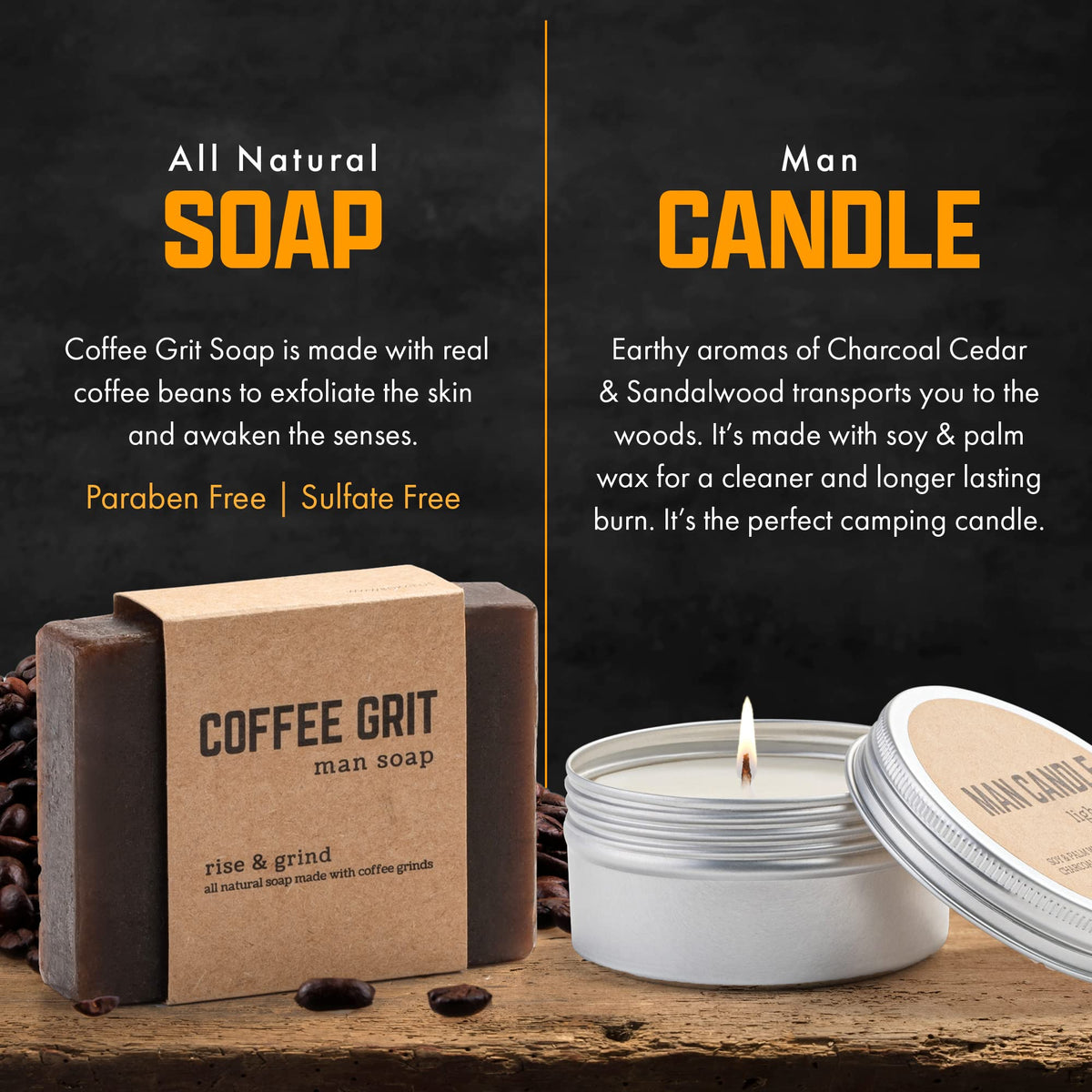 Man Box, Gift Box for Men- Birthday Gifts for Men, Mens Gift Basket, Gifts for Him- Cool Camping Gift Sets for Guys, Son, Brother, Boyfriend, Dad, Husband, Male, Friend