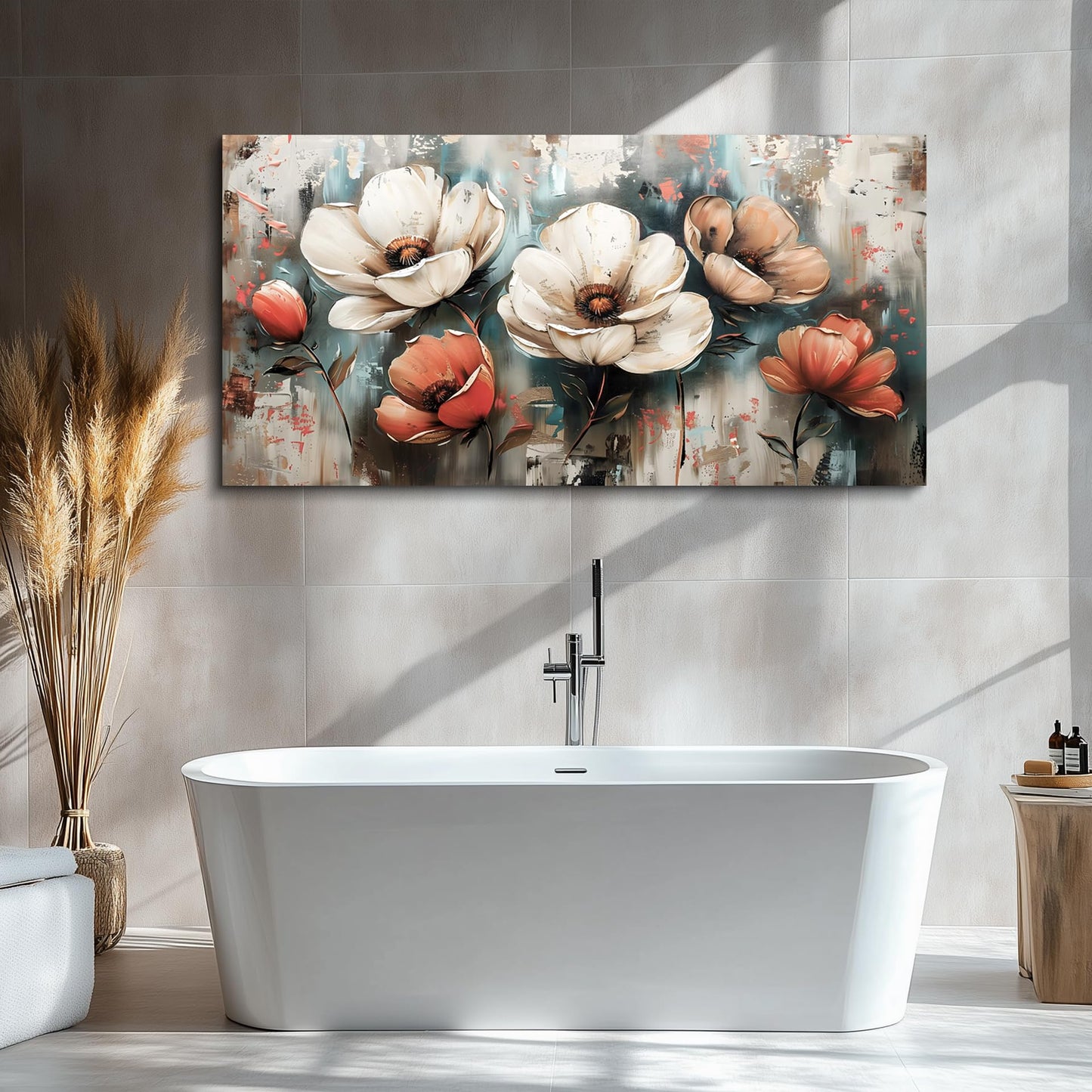 FUHAIHUA Canvas Decor For Living Room Large Wall Art For Office Bedroom Decorations Flowers Landscape Paintings Boho Pictures Artwork Aesthetic Posters Ready To Hang Home Decor 30x60 In