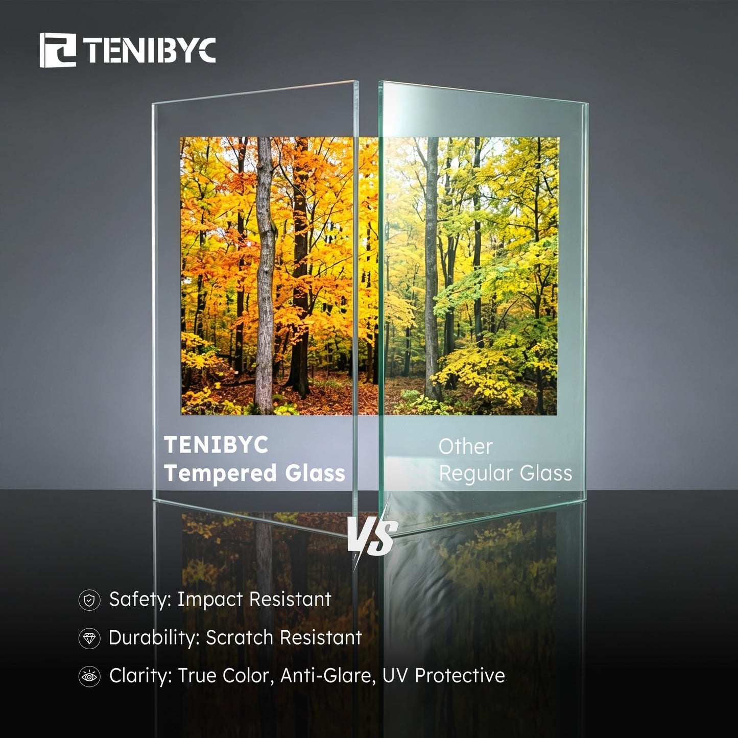 TENIBYC 11x14 Walnut Picture Frame 3 Pack with HD Glass - Natural Brown, Solid Wood Poster Frame, Wall Gallery Frame
