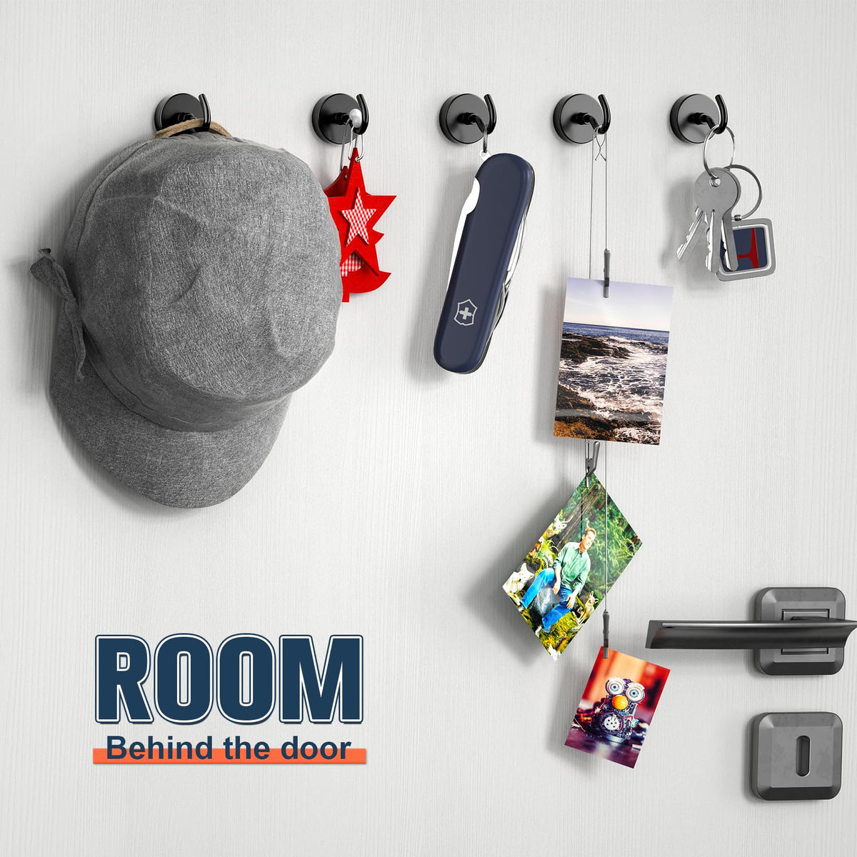 FINDMAG 20 Pack Magnetic Hooks, 50lbs Strong Magnetic Hooks Heavy Duty for Hanging, Magnets with Hooks for Cruise Cabin, Classroom, Office, Grill, Heavy Duty Magnetic Metal Hooks for Refrigerator