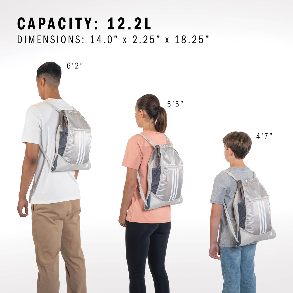 adidas Alliance Sackpack – Drawstring Backpack for Sports, Small Gym Bag