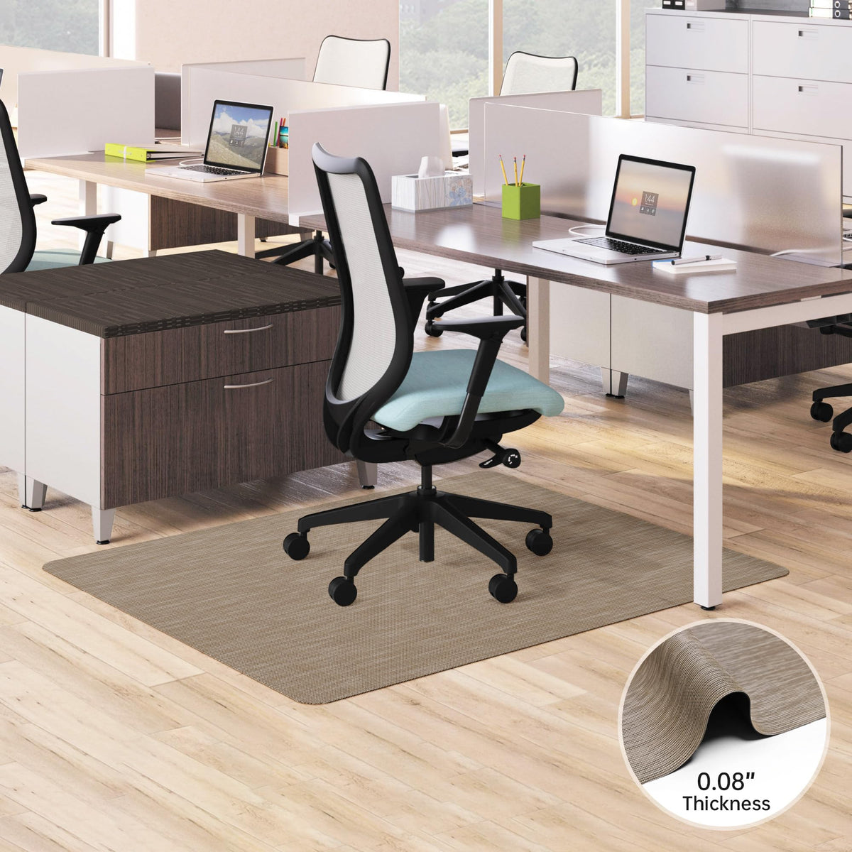Homek Office Chair Mat for Hardwood & Tile Floor, 36"x48" Computer Chair Mat, Non-Curve Anti Slip Hard Floor Protector for Rolling Chair, PVC Mat Desk Rug for Home Office