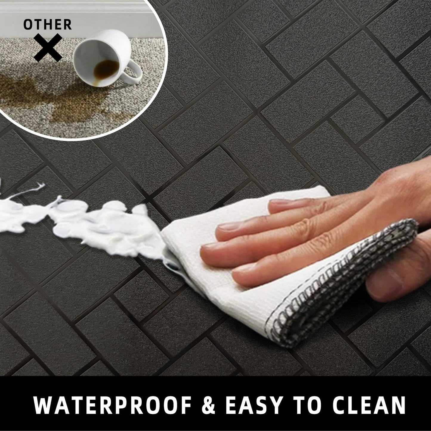 Office Chair Mat for Hard Floor, 63"x51" Large Computer Chair Mat, Multi-Purpose Desk Floor Protector for Work, Home, Gaming