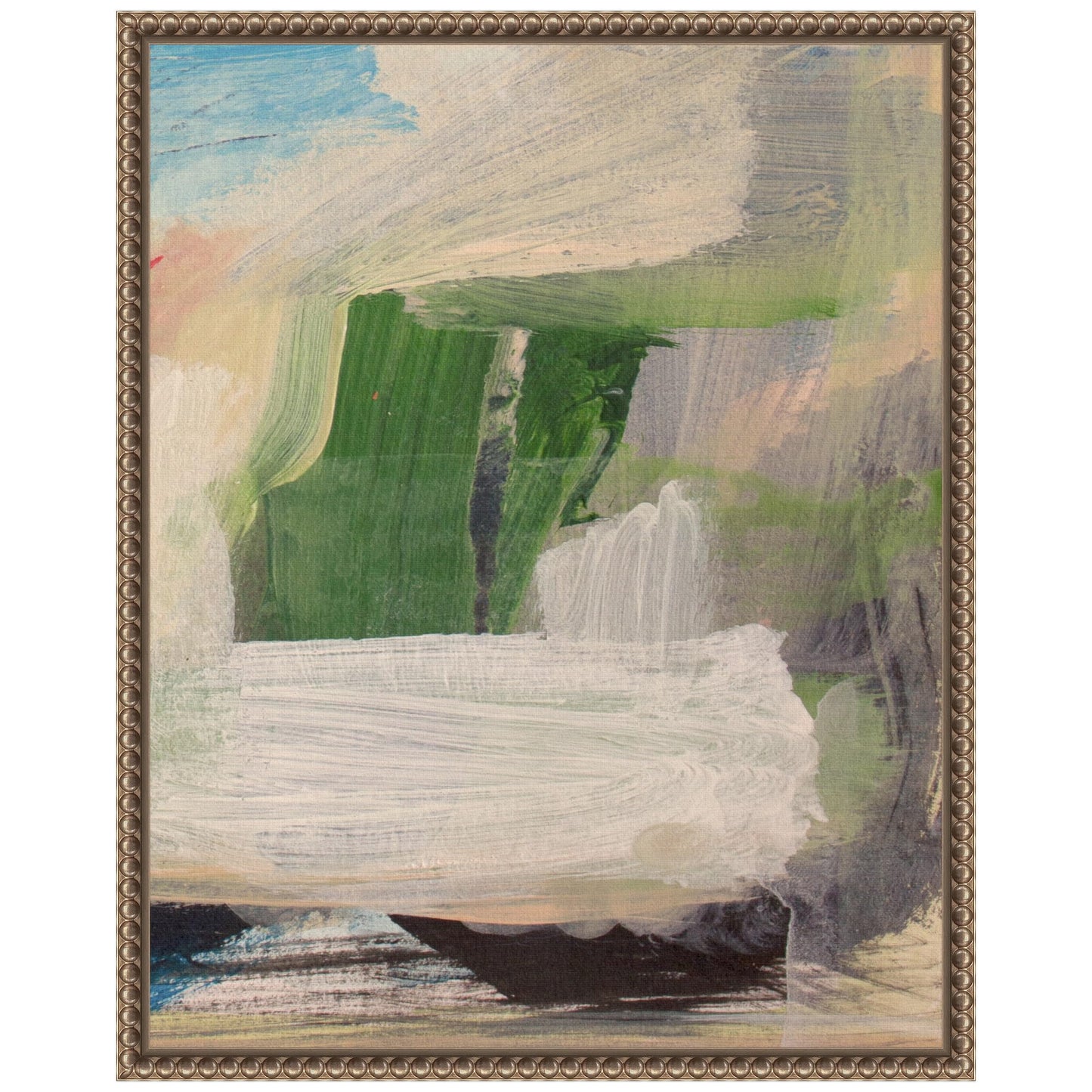 Amanti Art Framed Canvas Wall Art 20x16 Serene Brushstrokes FramedWall Art Canvas, Abstract Artwork, Traditional Decor, Small Poster for Living Room, Bedroom, Bathroom, Kitchen, Office