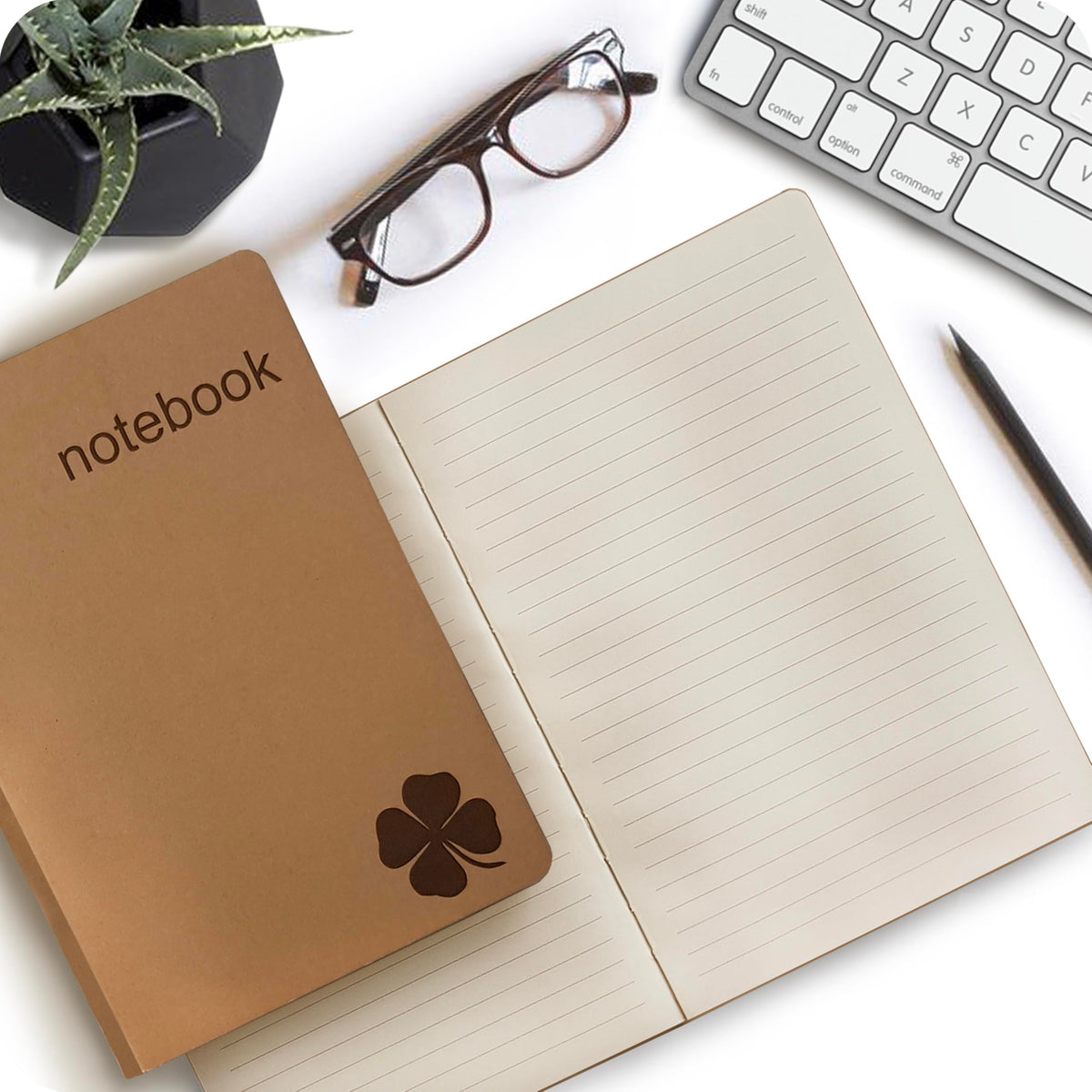 le vent Set of 2 Lined Bound Notebooks A5 – Each 200 Lay Flat Pages – 5x8 Hardcover Journal Refills – Fountain Pen Friendly 100 gsm Paper – 100% Recycled Notebook