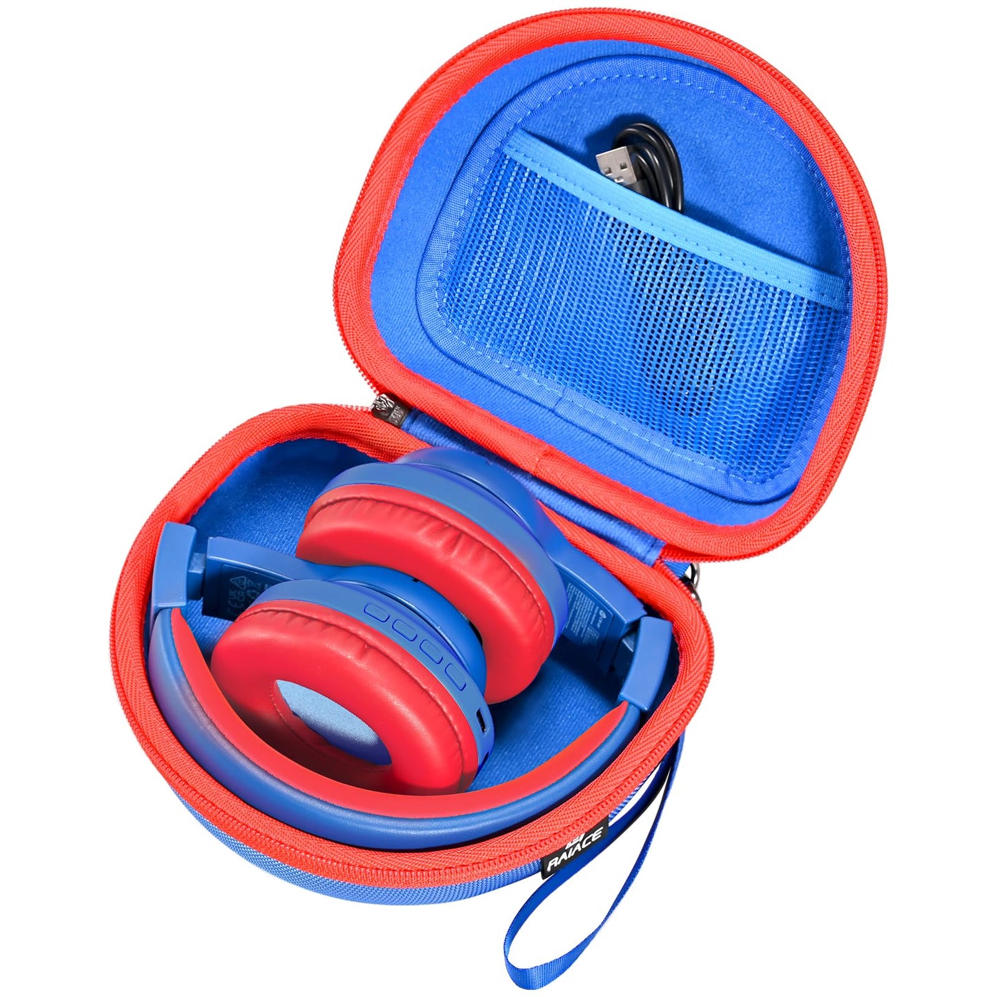 RAIACE Hard Travel Storage Case Compatible with iClever BTH12 / BTH26 / IMYB/JoySpark-T5 / Candy Bila BH03 Headphones, Protective Carrying Bag. (case only) - Dark Blue