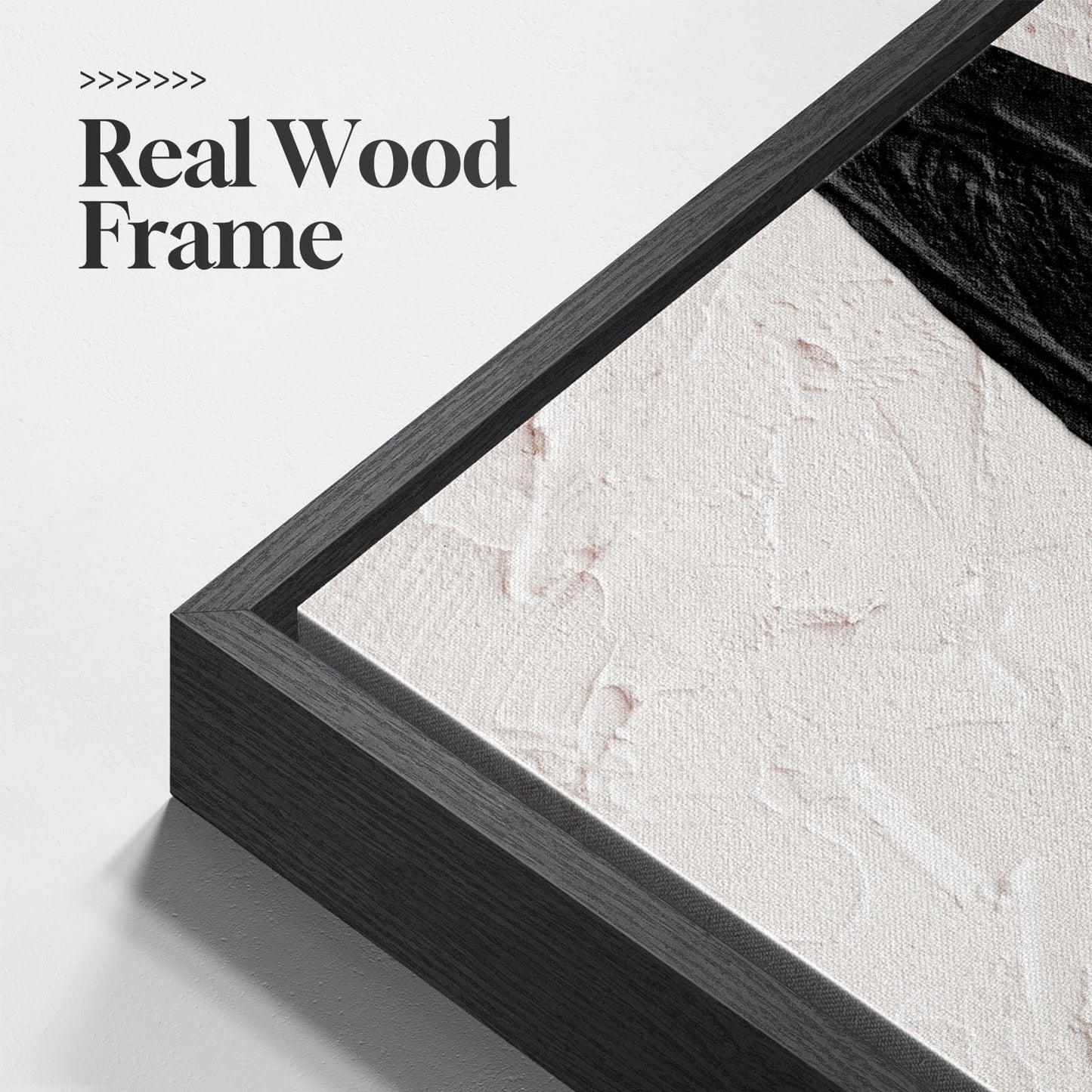 Framed Black and White Abstract Wall Art Set, 3 Piece Canvas Prints Paintings Artwork for Walls, Modern Minimalist Abstract Geometric Pictures for Living Room, Bedroom, Dining Room, Office Wall Decor