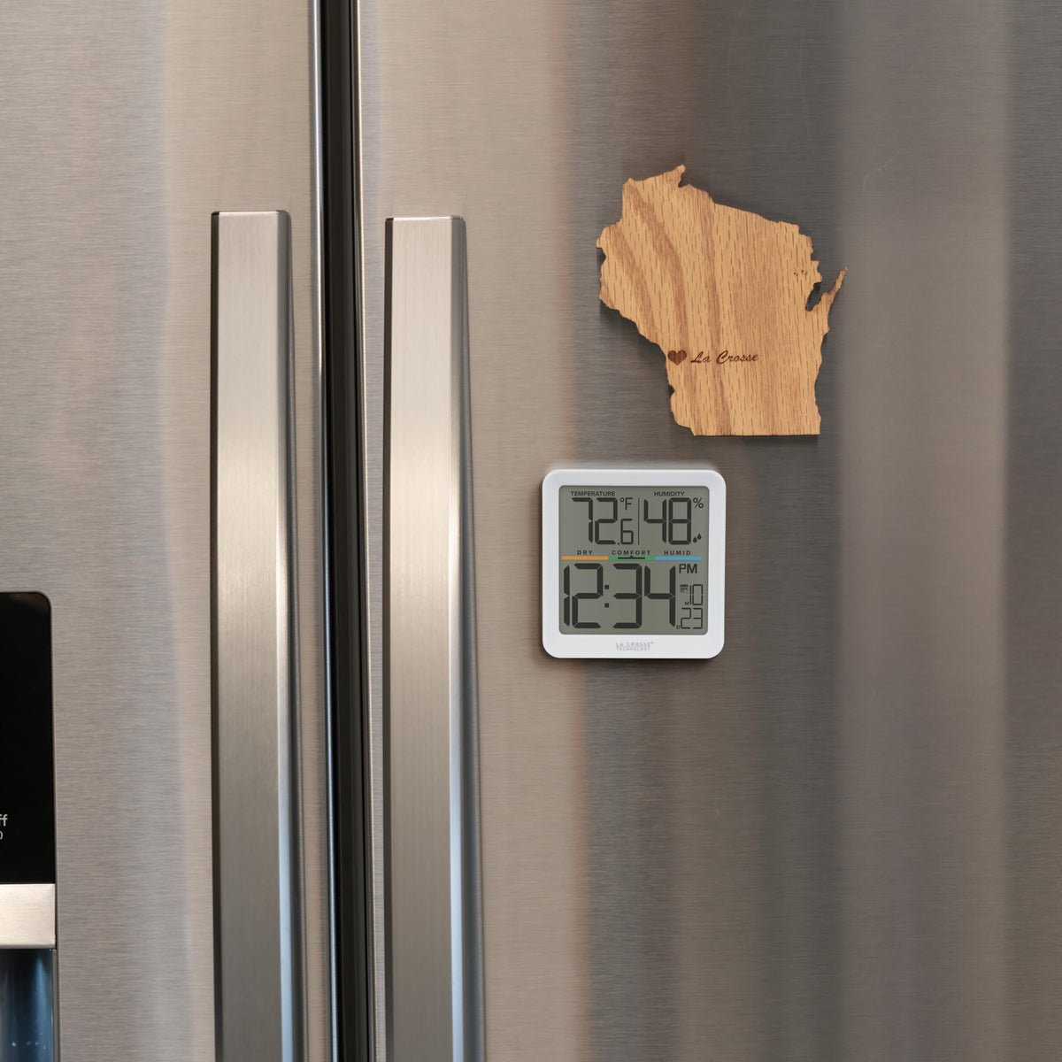 La Crosse Technology 302-1408-TBP Indoor Comfort Meter with Time & Date