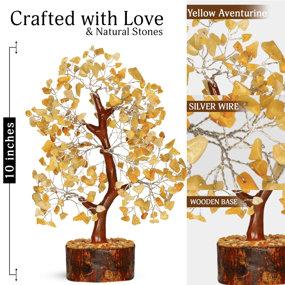Yellow Aventurine Crystal Tree, Crystals and Stones, Crystal Tree for Positive Energy, Room Decor, Office Decor, House Warming Gifts New Home