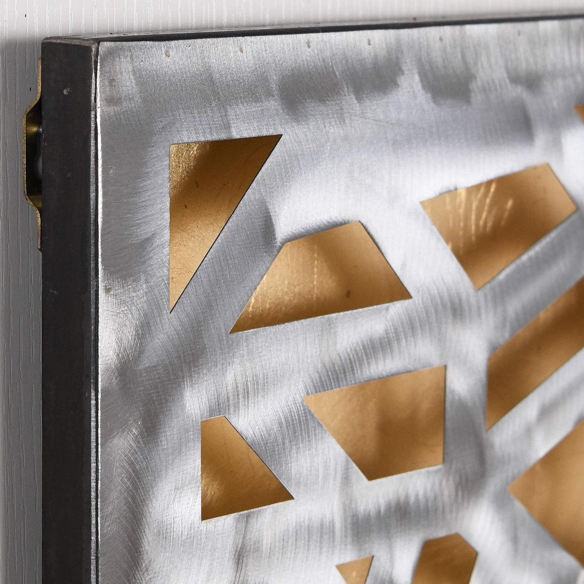 Empire Art Direct Gold Enigma Polished Steel Sculpture Abstract Wall Art with Gold Leaf,Ready to Hang,Living Room, Bedroom ＆ Office (PSL-19308-3232)
