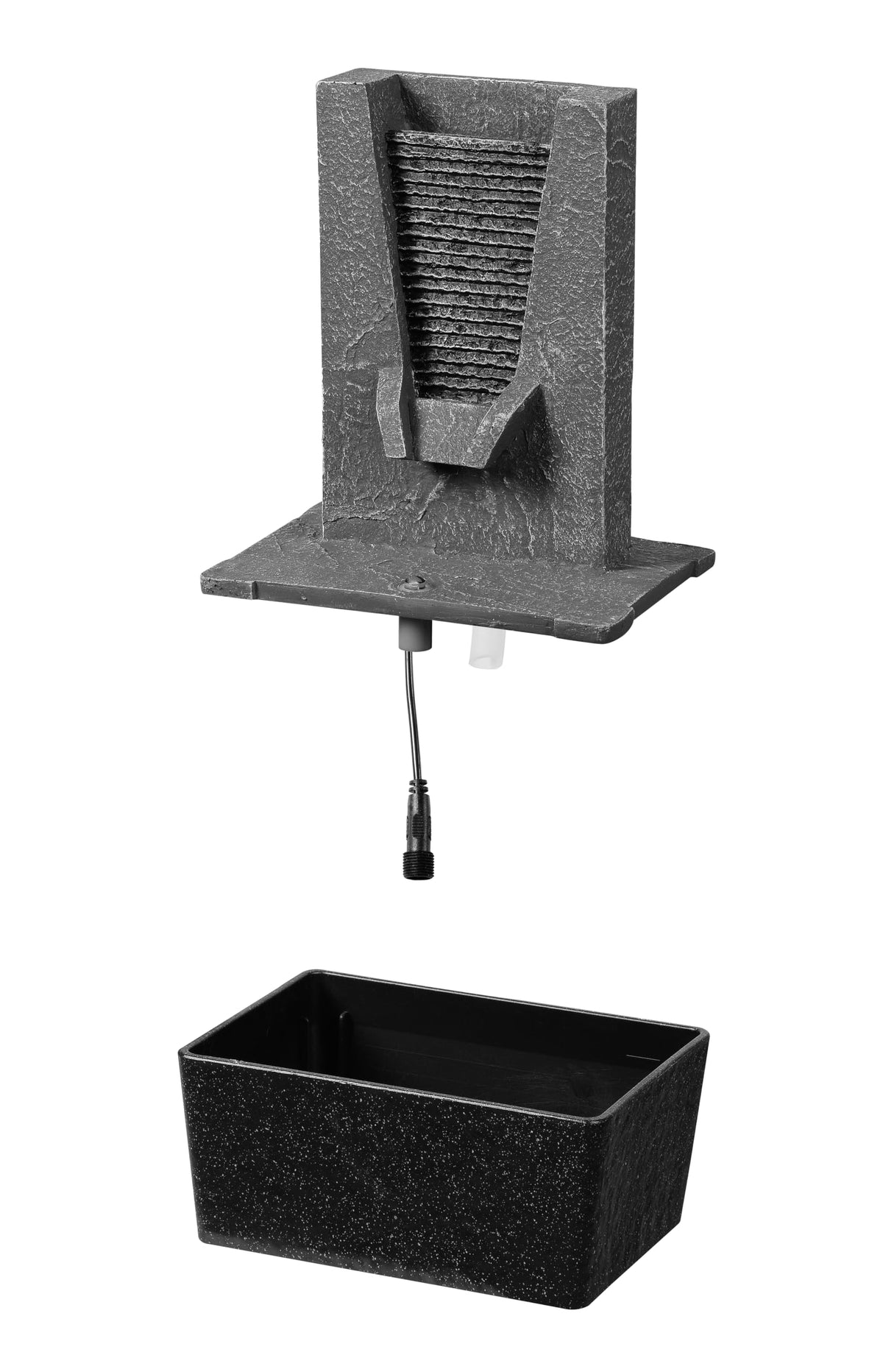 Zen Tabletop Indoor Water Fountain - Indoor Waterfall with LED Light, Relaxing Water Sounds for Office Desk Decor, Home Meditation & Stress Relief, Ideal Relaxation Gift for Women/Men