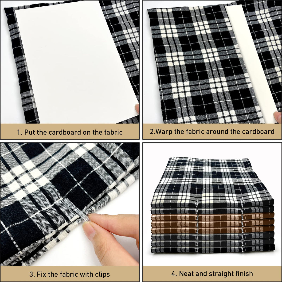 Thickened Fabric Organizer Boards for Books, Comics & Magazines - 100 PCS of 7.5 * 10.5 Inch Comic Book & Magazine Backing Boards with U Shape Plastic Alligator Clips (400PCS)
