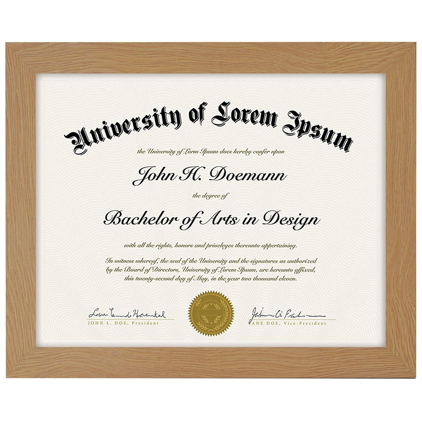 Americanflat 8.5x11 Diploma Frame with Shatter-Resistant Glass - Document Frames with Engineered Wood - Legacy Collection - Certificate Frame for Tabletop and Wall Display - Dark Oak