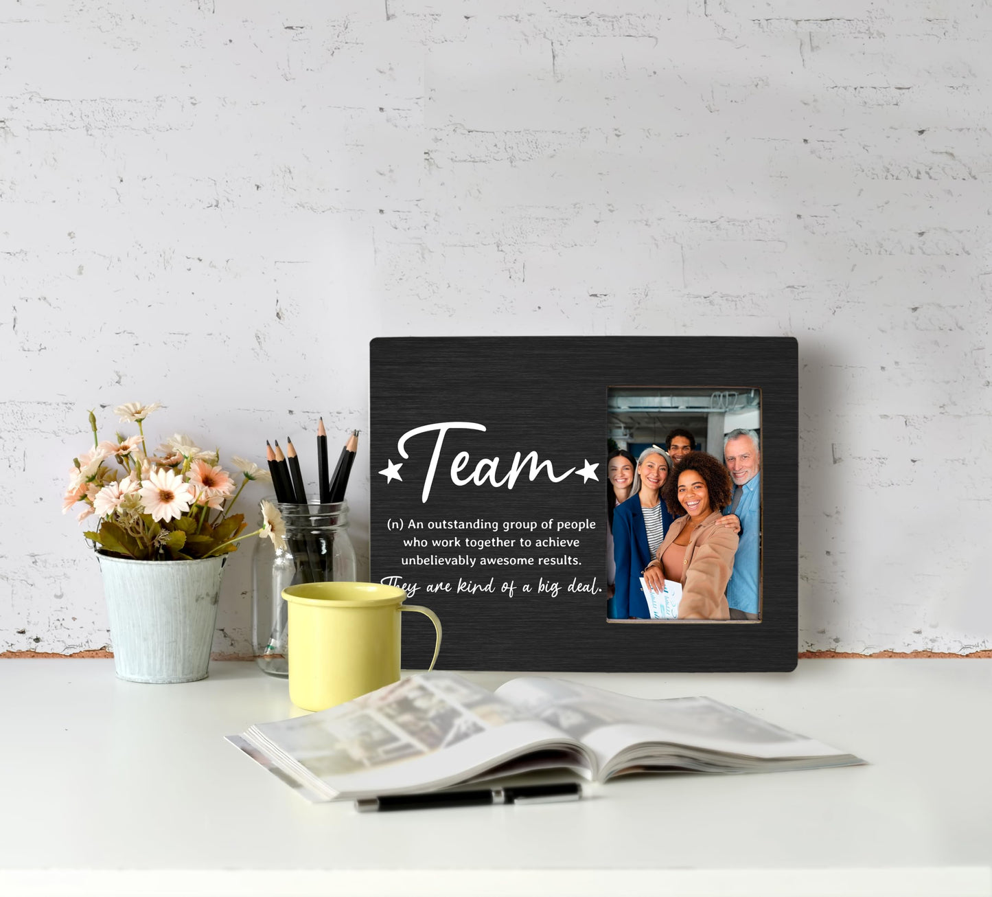 XDFVL Team Picture Frame, Team Ever, Team Gifts, Desk Picture Frames for Office, Team Gifts for Employees, Team Appreciation Gifts for Employees, Gifts for Work Team, Photo Frame 4x6
