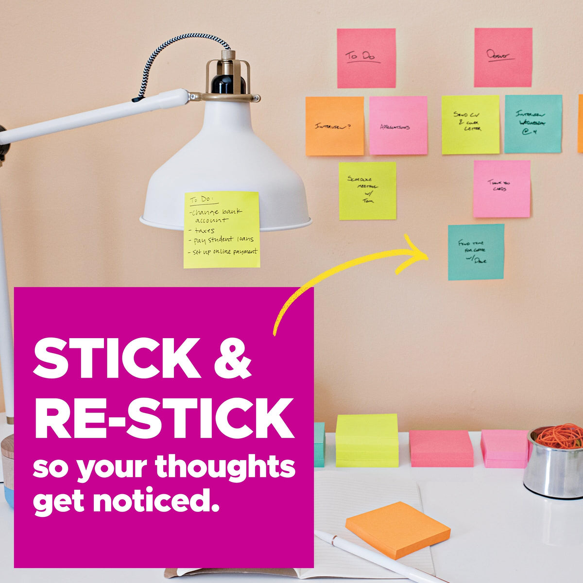 Post-it Super Sticky Dispenser Pop-up Notes, 6 Sticky Note Pads, 3 x 3 in., 2X the Sticking Power, School Supplies and Oﬃce Products, Use with Post-it Note Dispensers, Playful Primaries Collection