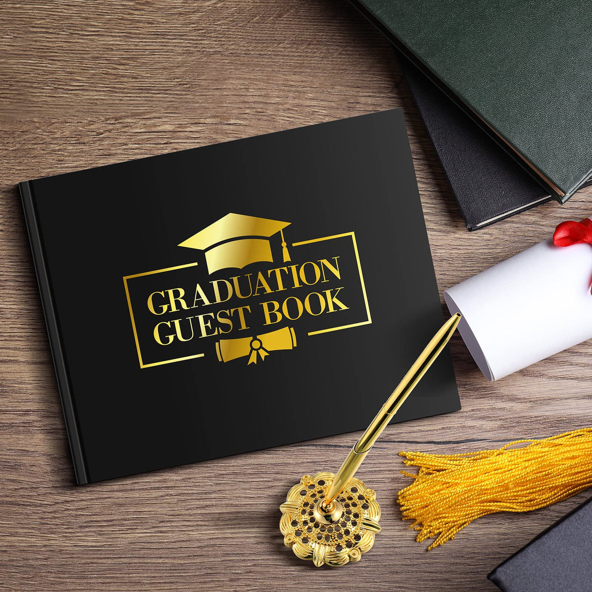 Class of 2026 Graduation Guest Book with Signature Pen Graduation Signing Book Grad Party Sign in Journal Memory Scrapbook for Message Keepsake Autograph School Students Gifts