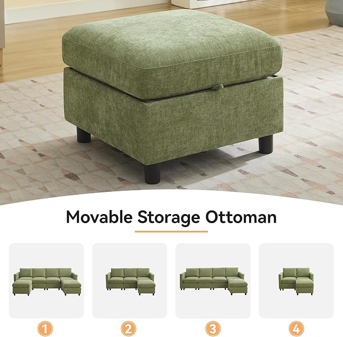 WUTUTUEE 58”Modular Sectional Loveseat Sofa
