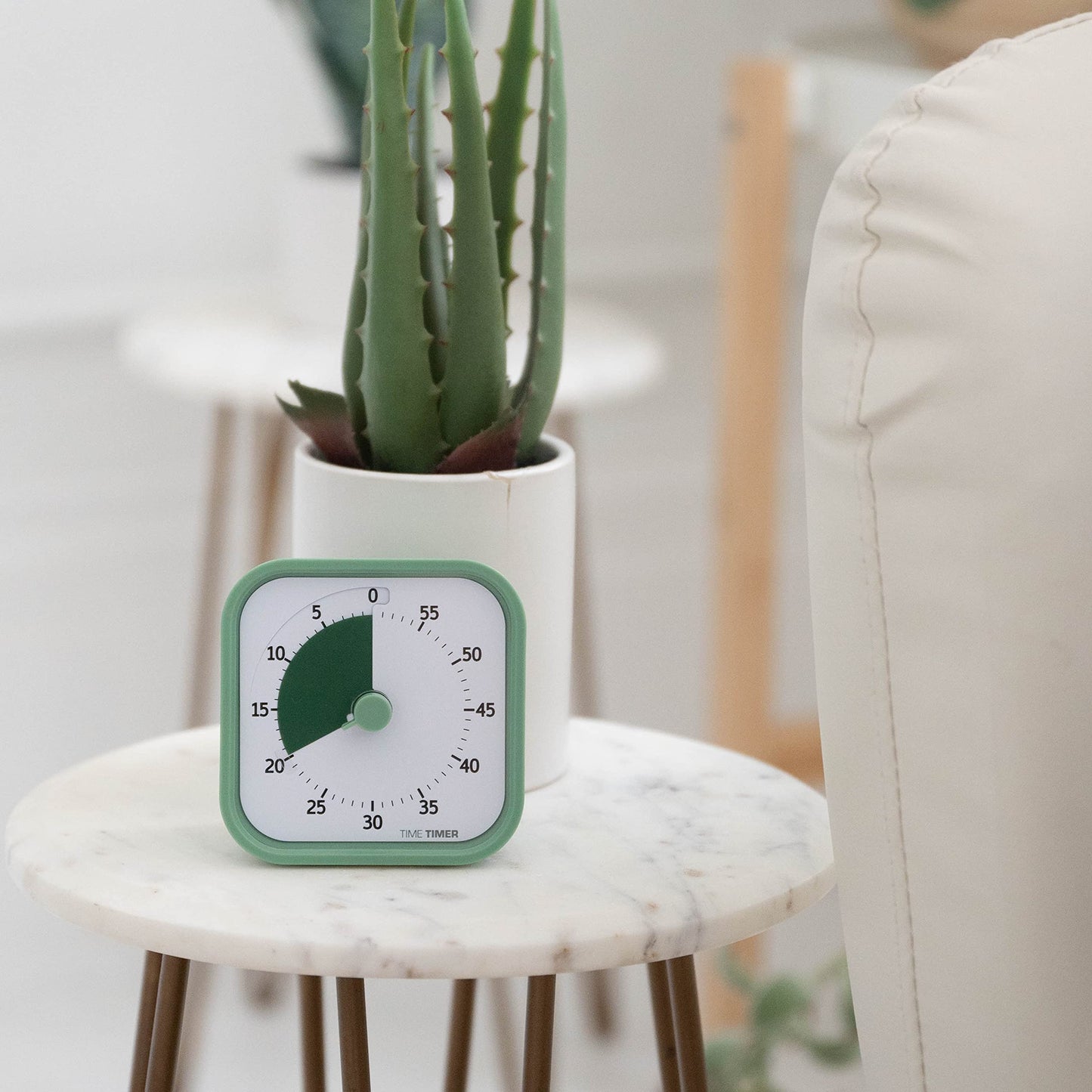 TIME TIMER Home MOD – 60-Minute Visual Timer, Home Edition, Silent Operation, for Homeschool Supplies, Study, Office & Meetings (Fern Green)