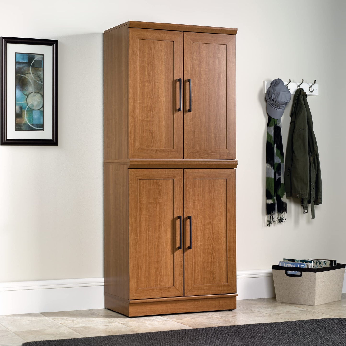 Sauder HomePlus Base Cabinet/ Pantry Cabinet, Sienna Oak finish
