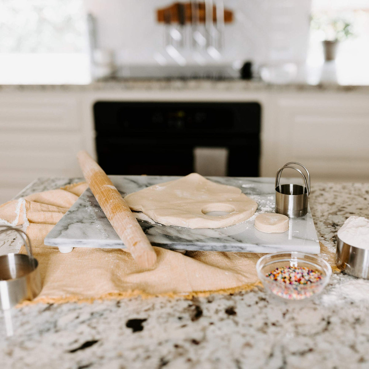 Thirteen Chefs Marble Cutting Board - 16 x 12 Inch Marble Slab Pastry Board for Charcuterie, Cheese, Dough, Dessert - Decorative Stone Cutting Board for Kitchen and Home