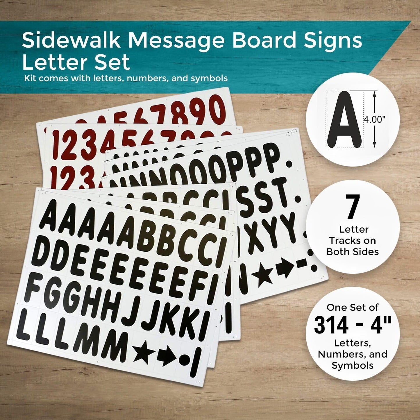SmartSign 24"x36" Changeable Message Board Sidewalk Sign, Standard Portable A-Frame Sign & Letter Kit for Outdoor, Business, Large Black Standing Frame with Wheels, USA-Made