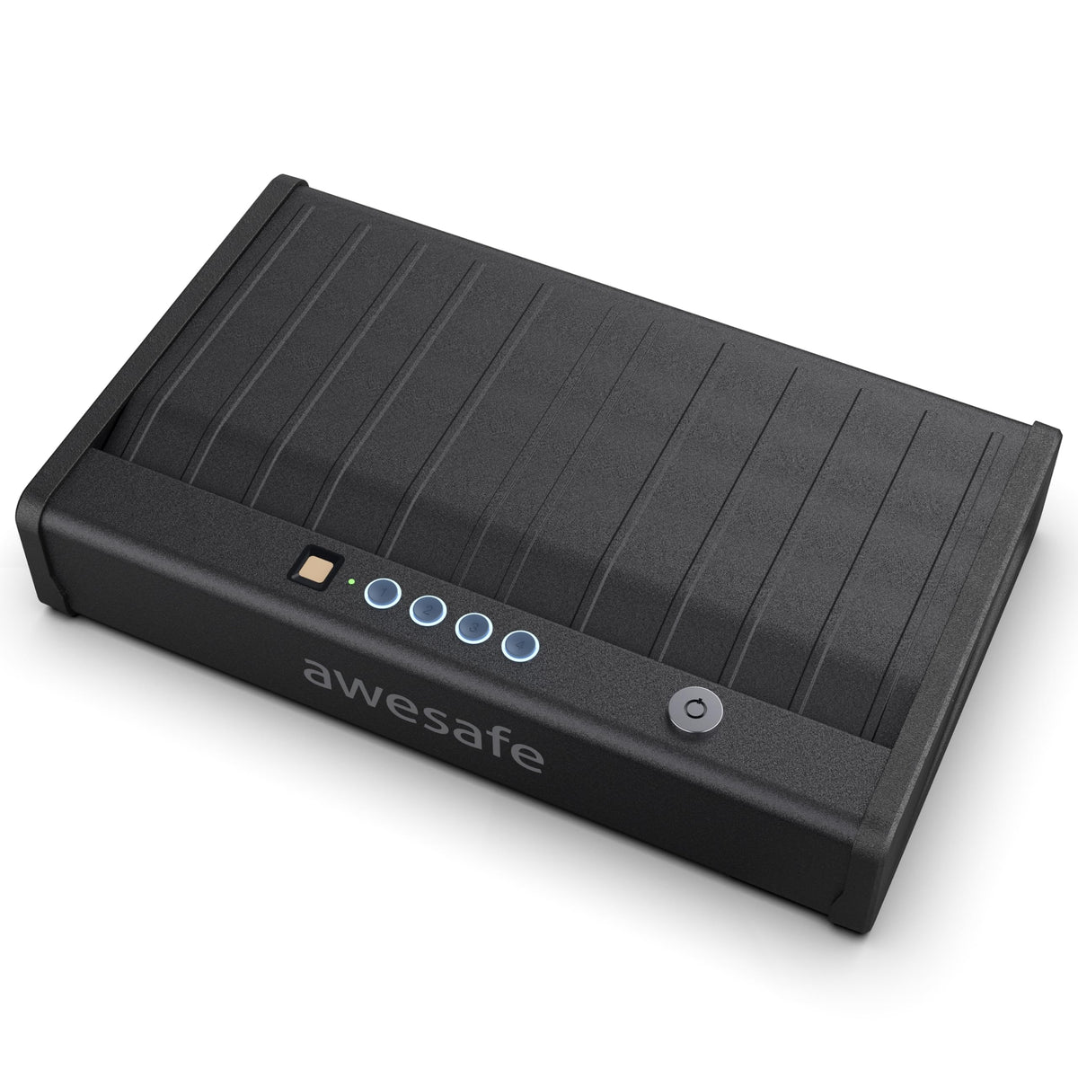 awesafe Biometric Gun Safe for Pistol, 3 Ways Quick Access with Fingerprint Digital PIN Key, Portable Handgun Safe for Nightstand Bedside Cloakroom Living Room (XL Biometric Gun Safe with Fingerprint)