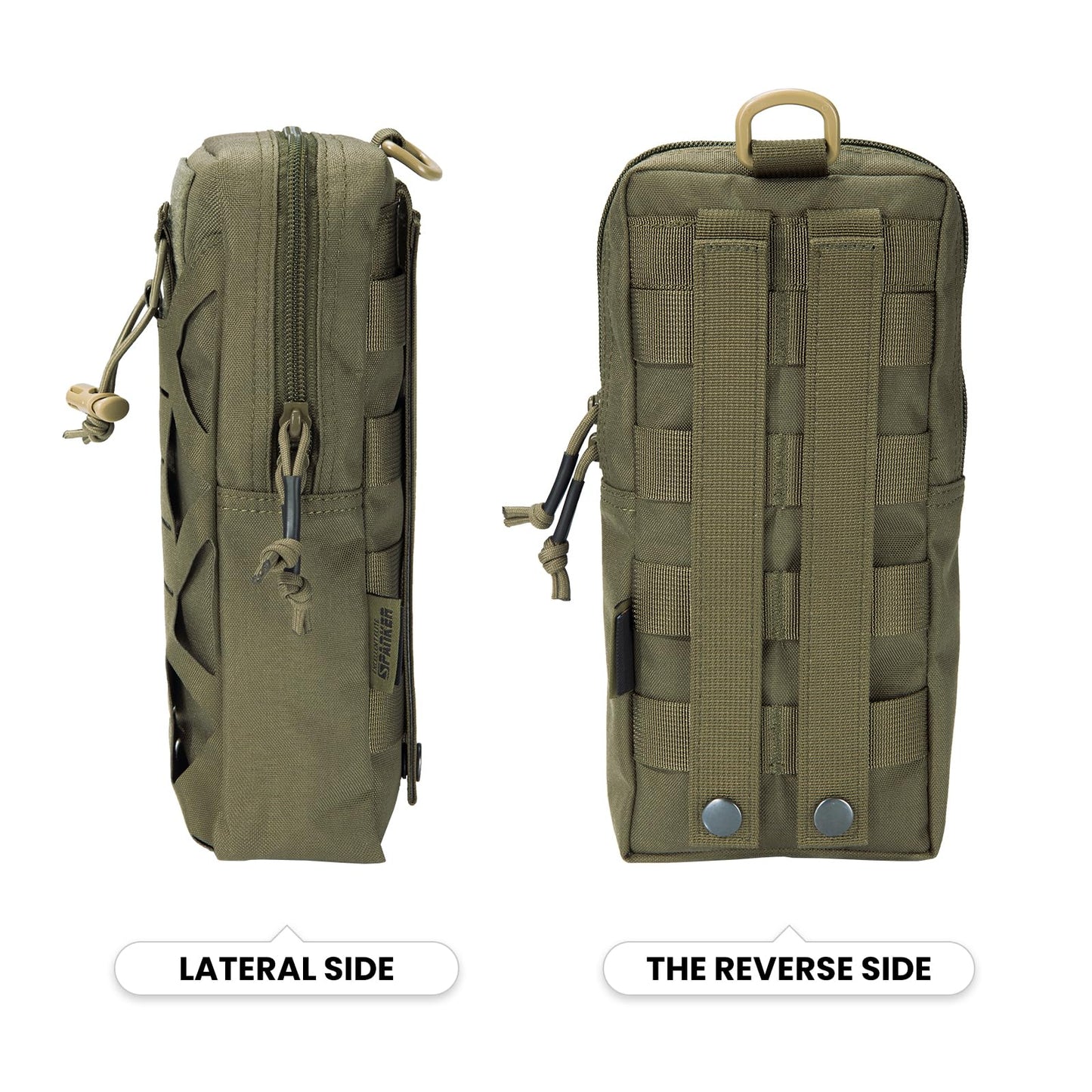 EXCELLENT ELITE SPANKER Tactical EDC Pouch Molle Utility Tool Pouches Gadget Organizer Pocket Waist Belt Bag(Ranger Green)