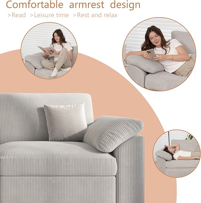EASE MOOSE Modular Sectional Sofa, Oversized U Shape Sectional Couch