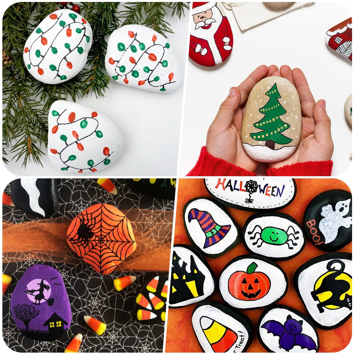 River Rocks for Painting 35 Pcs Large 2-3 Inch Flat Smooth Painting Stones Craft Rock to Paint for Kids Crafts Painting Bulk