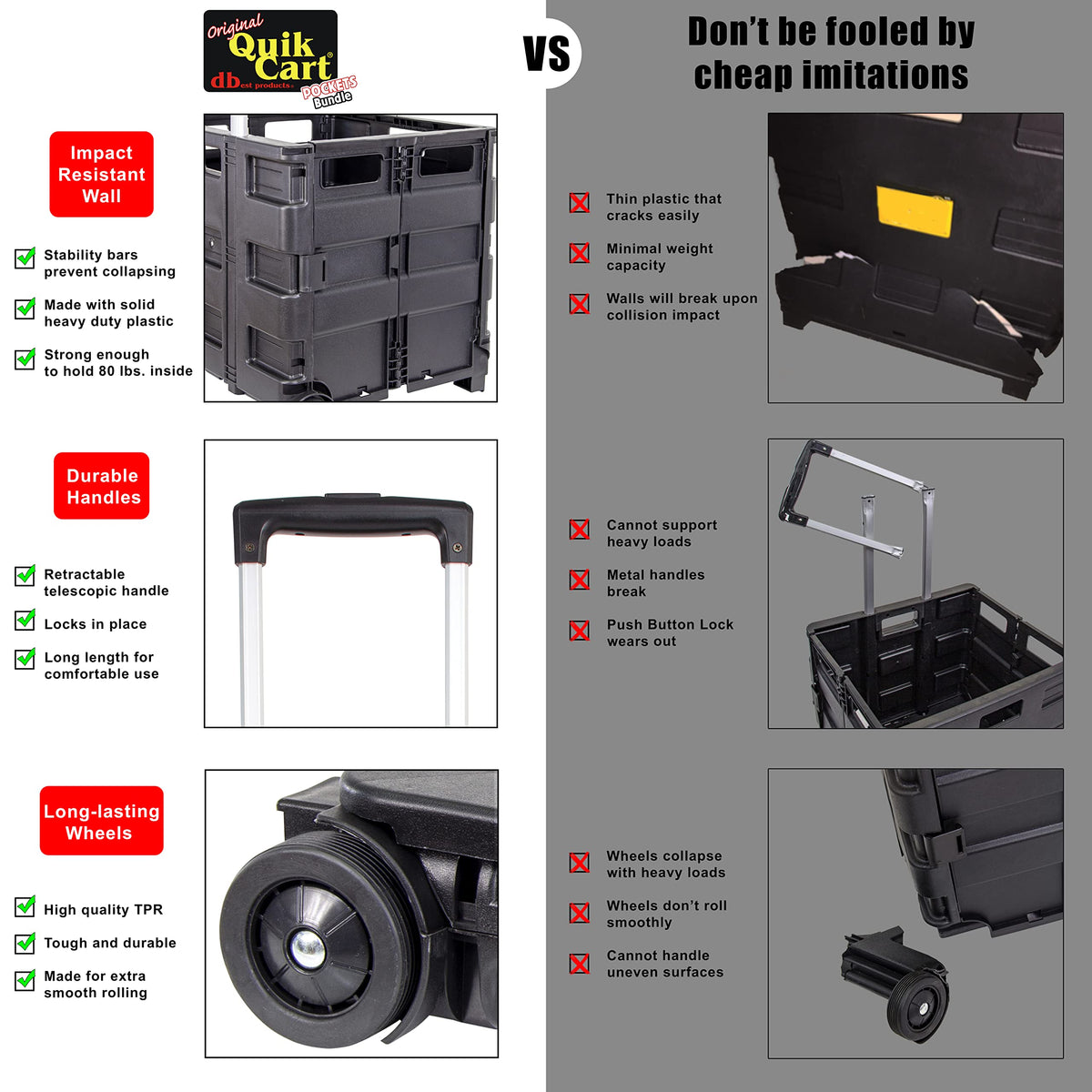 dbest products Quik Cart Pockets Bundle