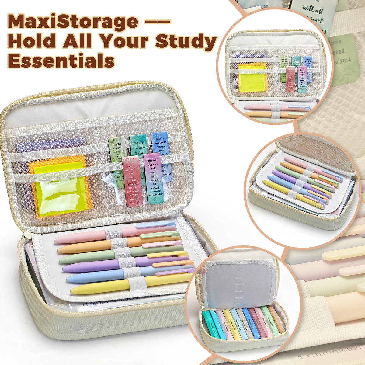 Bible Study Supplies, Bible Journaling Kit for Women, Bibles Highlighters and Pens No Bleed, Notebook Tabs, Christian Gifts for Women Beginner Christian Gifts Bible Study Kit Annotation Kit