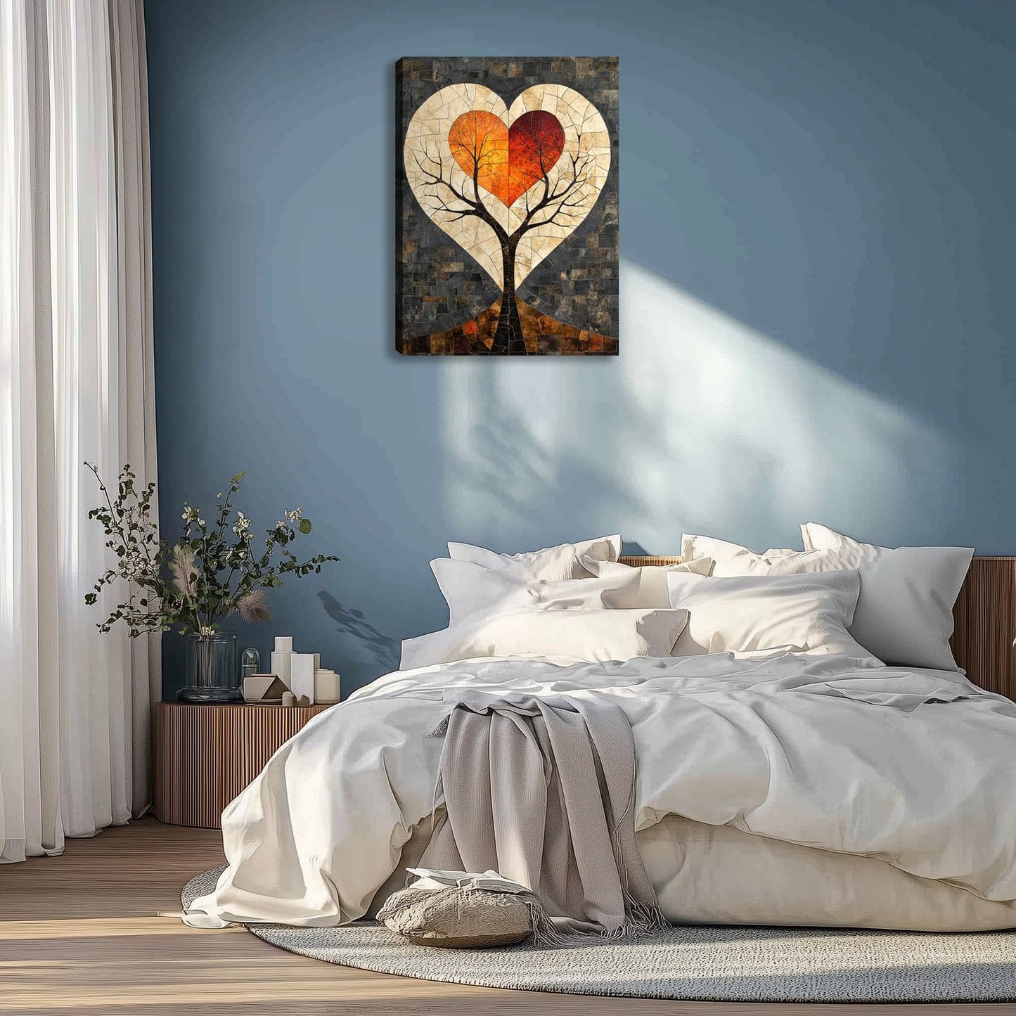 Landscape The Tree of Hope Wall Art Landscape Wall Decor Framed Canvas Wall Art Office Wall Decor Wall Painting 12"x16"