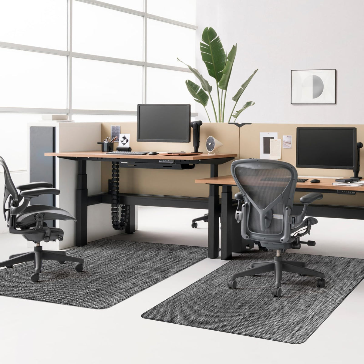 Azadx Office Chair Mat for Hardwood Floor 36" x 48" Heavy Duty Chair Mat for Hardwood Floors Slip Resistant Floor Protector for Home Office Computer Desk Chair Mat for Rolling Chairs, Dark Grey