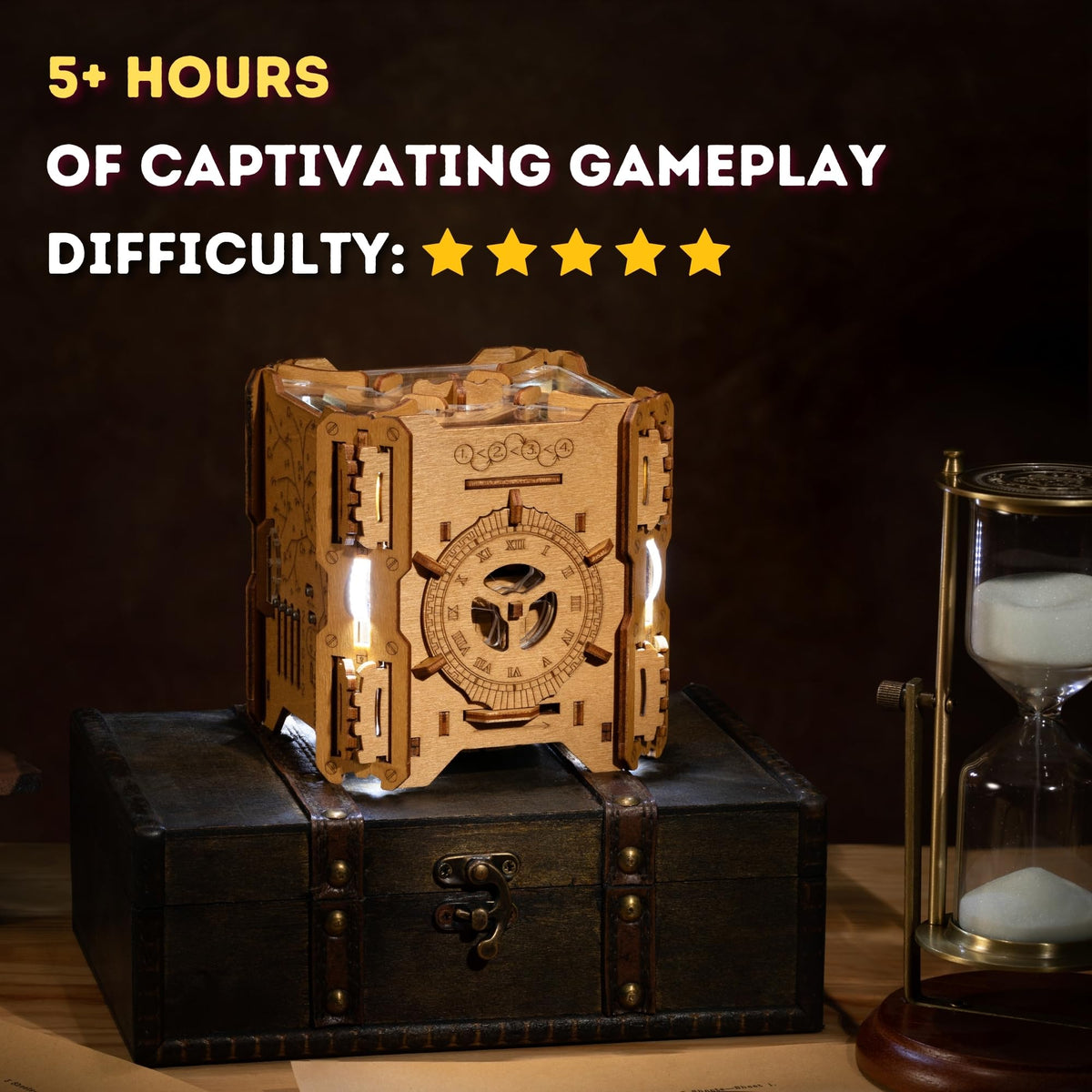 Puzzle Potato Tesla Box - Electronic Puzzle Box - Escape Room Game in a Box - Brain Teaser - 3D Wooden Puzzle for Adults - Money Puzzle Box for Cash Gift - Birthday GiftBox MoneyBox