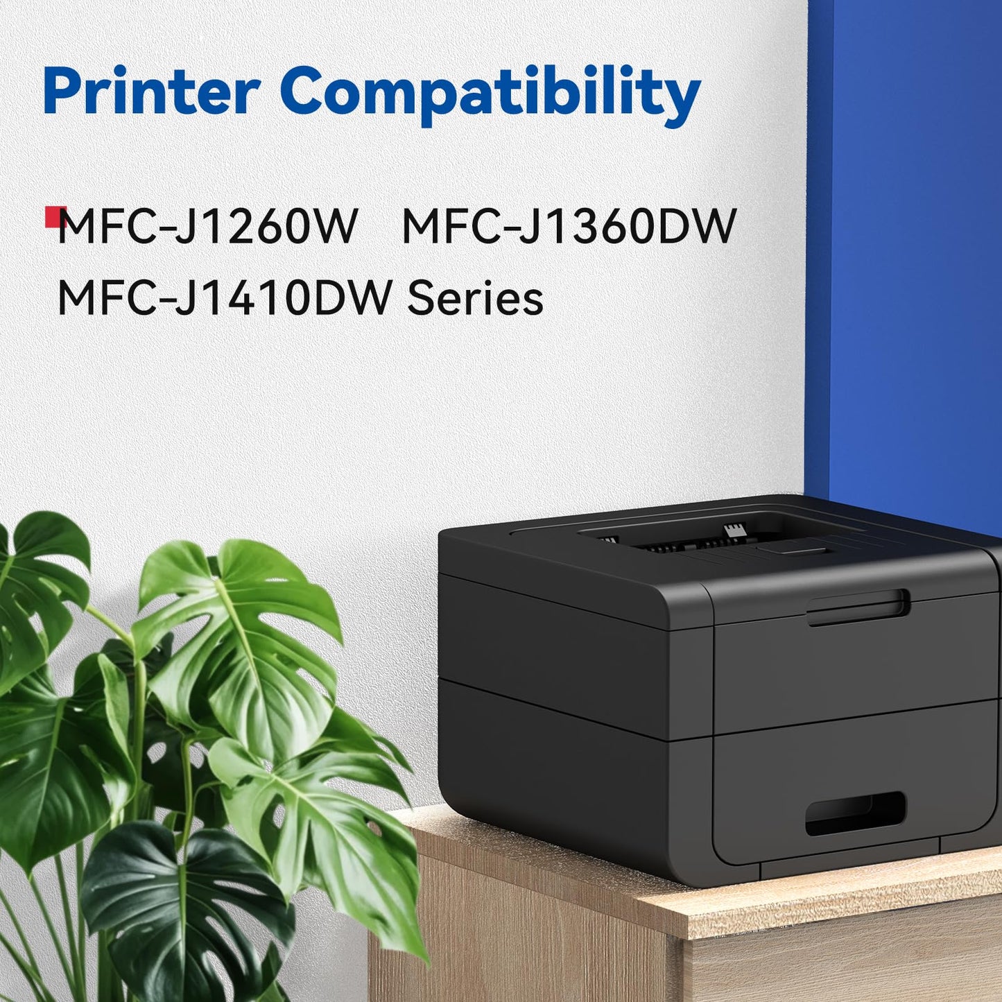 LC501 Ink Cartridges for Brother Printer LC 501 LC501XL 501XL Inks Cartridge Compatible for Brother MFC-J1360DW MFCJ1360DW MFC-J1410DW MFC-J1260DW Series Printer (4-Pack, Black Cyan Magenta Yellow)