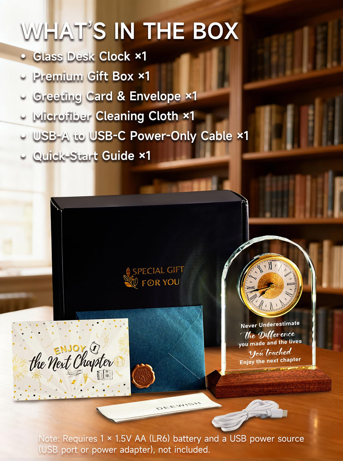 Glass Retirement Clock Gift for Woman Men with Wooden Light Base – Farewell Engraved Plaque for Coworker Boss – Going Away Leaving Gifts – Congratulations Retired Gift Idea for Friends Teacher Doctor