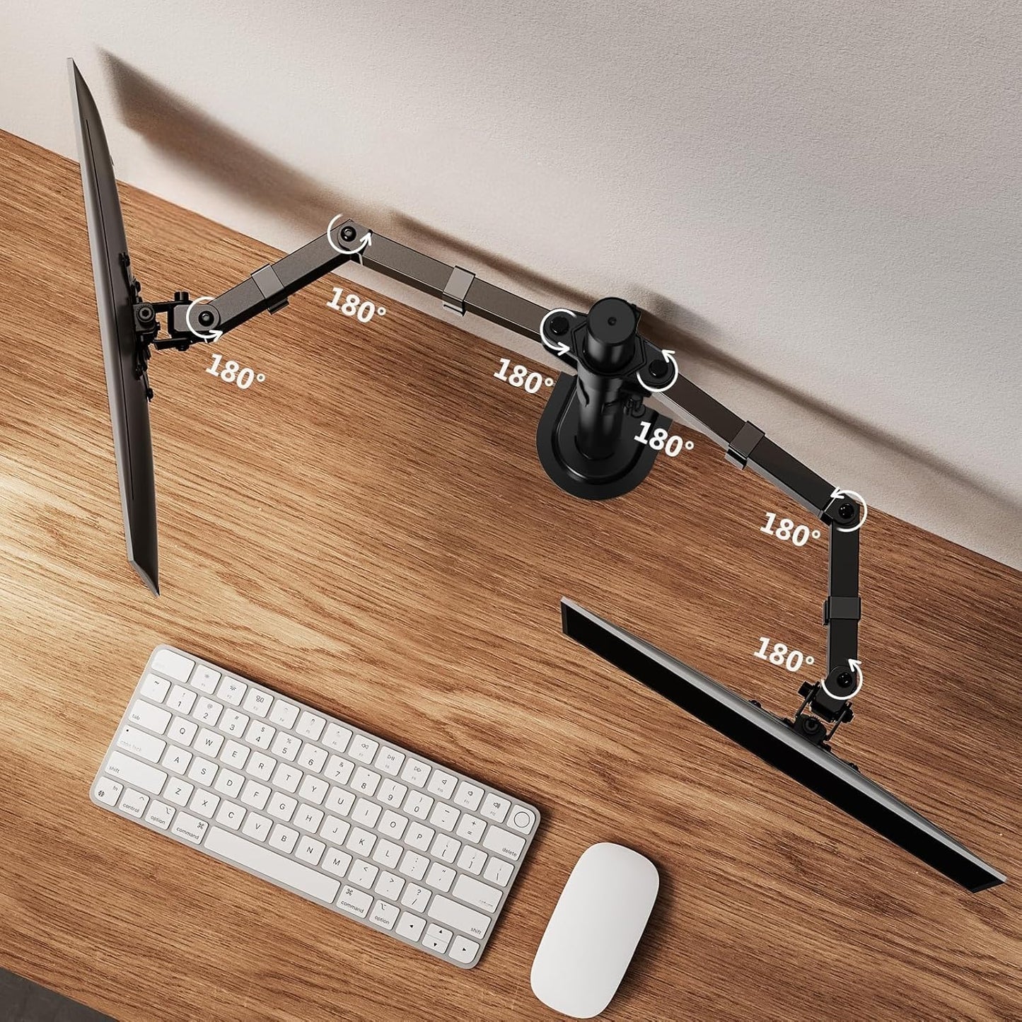 ErGear Dual Monitor Stand, Heavy Duty Adjustable Monitor Desk Mount for 2 Screens up to 32 Inches, Fully Adjustable Height, Tilt, Swivel, Rotate, Supports 17.6 lbs per Monitor Arm, Easy Installation