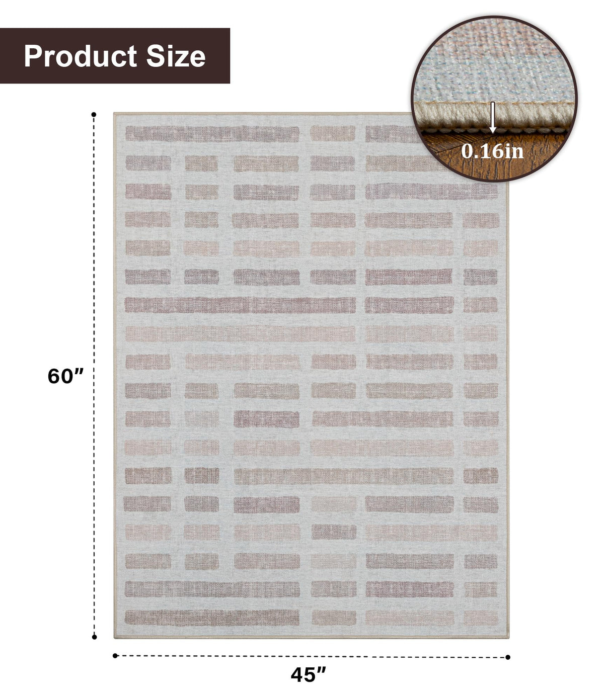 chakme Office Chair Mat for Hardwood Floor, 60"x45" Easy Glide Computer Desk Mat Protector for Rolling Chair Under Desk Rug Nonslip Backing, Machine Wash, (Plaid)