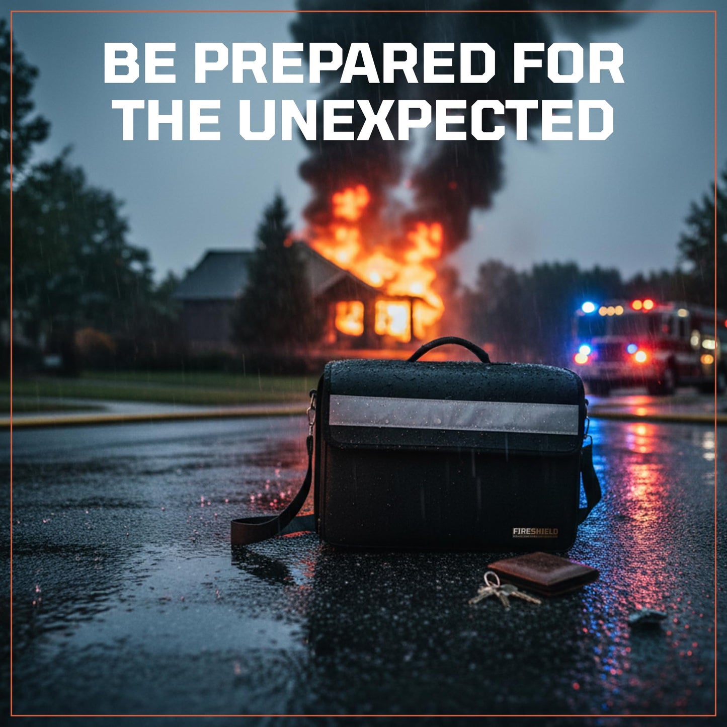 FIRESHIELD PRO 5200°F Fireproof Document Bag – Portable Water Resistant Briefcase /w Shoulder Strap, Tablet & Card Organizer – Multi-Pocket Storage for Travel, Home or Office – 17" x 12.5" x 7.2"