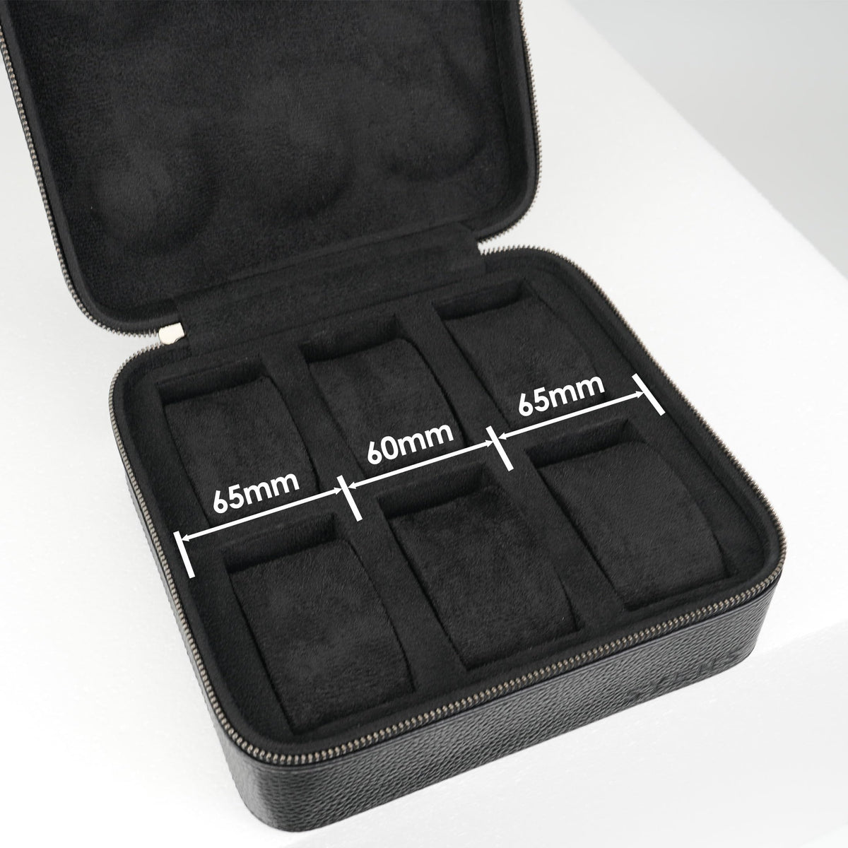 SYENS Real Genuine Leather Watch Travel Case 6 Watches Box, Suitable for all Watches and Smartwatches under 60mm Storage Organizer for Man and Women (6W-Z-BBL)